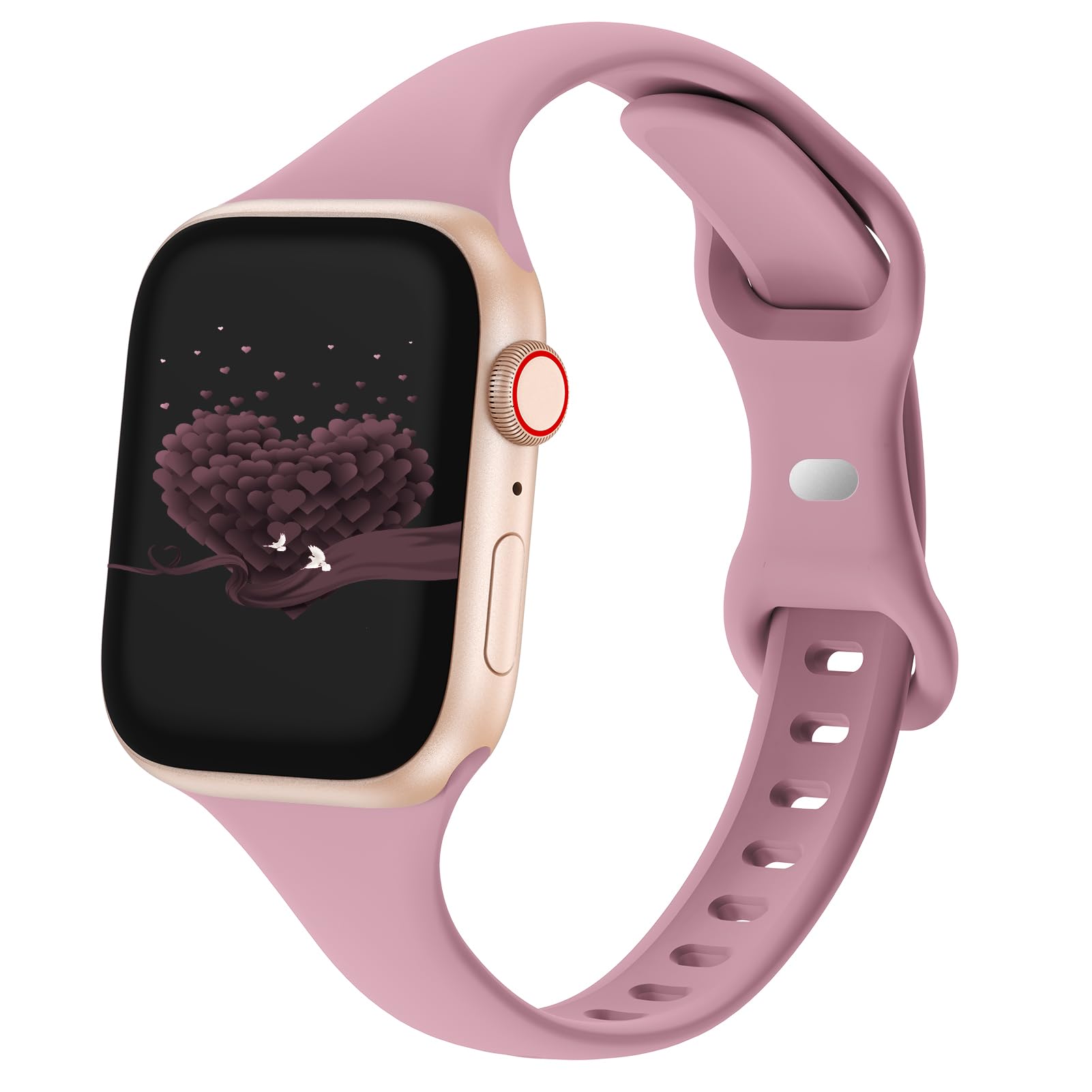 Slim Thin Band Compatible With Apple Watch 38Mm 40Mm 41Mm 42Mm 44Mm 45Mm 46Mm 49Mm, Replacement Soft Silicone Sport Strap Wristb