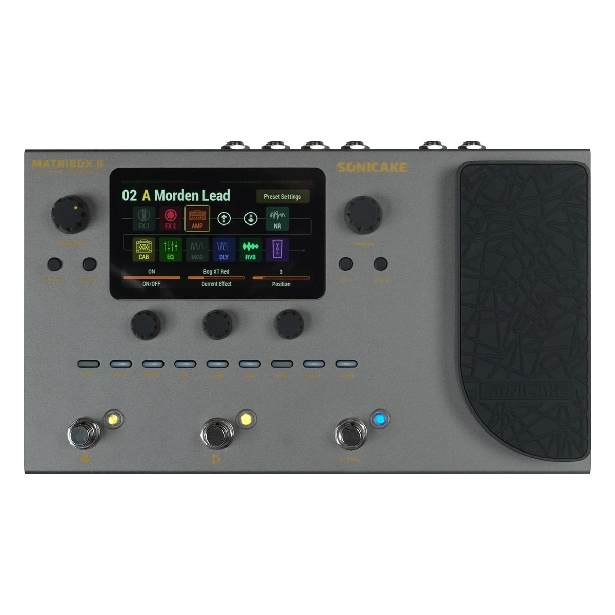 Sonicake Multi Effects Processor With Expression Pedal Guitar Bass Amp Modeling Ir Cabinets Simulation Fx Loop Midi Stereo Otg U