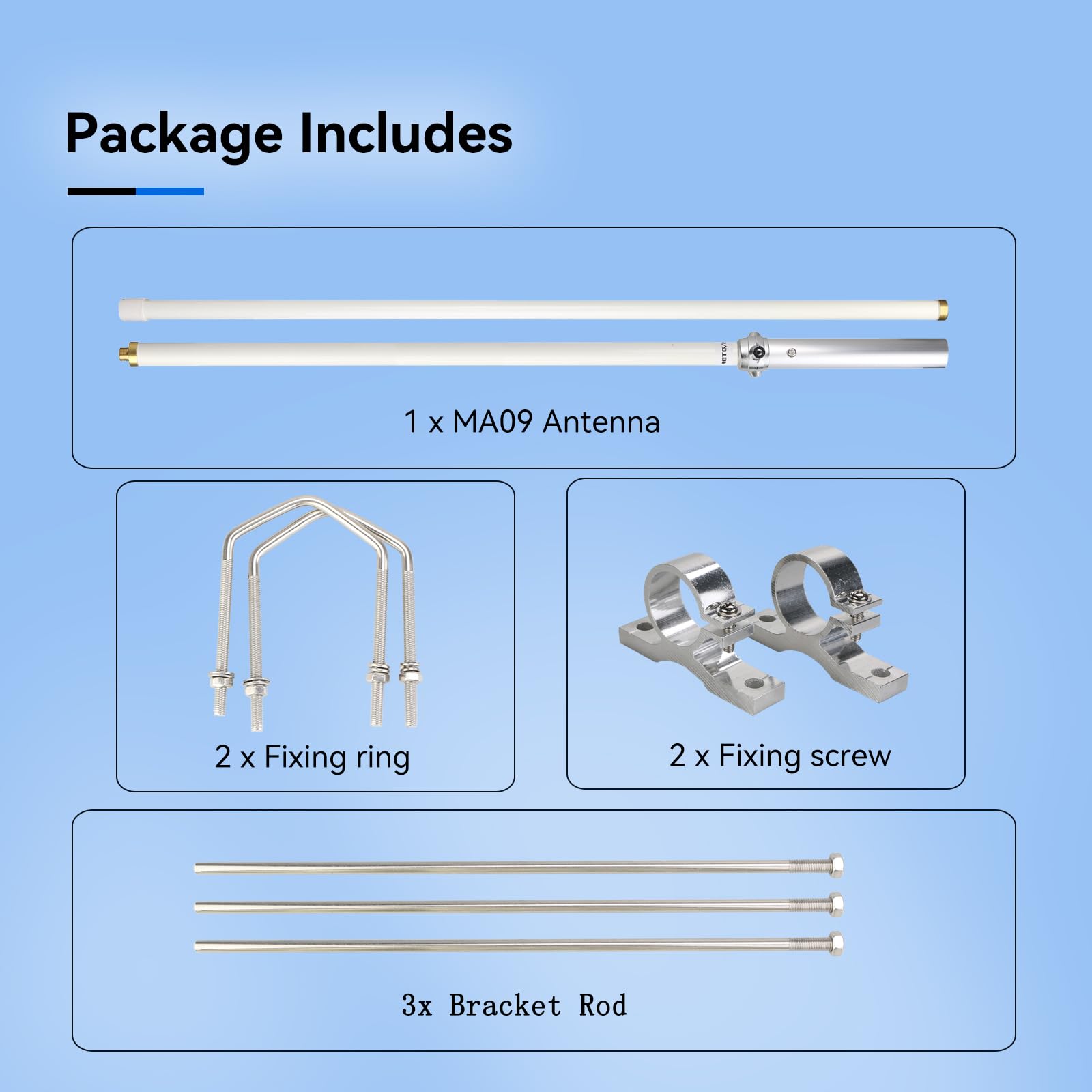 Retevis Gmrs Base Antenna,7.2Dbi High Gain 462 467Mhz,Fiberglass Uhf Gmrs Repeater Antenna,Compatible With Retevis Rt97 Btech Mi