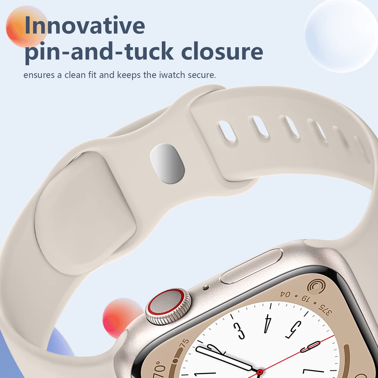 Daqin 8 Pack Sport Bands Compatible With Apple Watch Band 38Mm 40Mm 44Mm 45Mm 46Mm 42Mm 41Mm 49Mm Women Men, Soft Silicone Strap