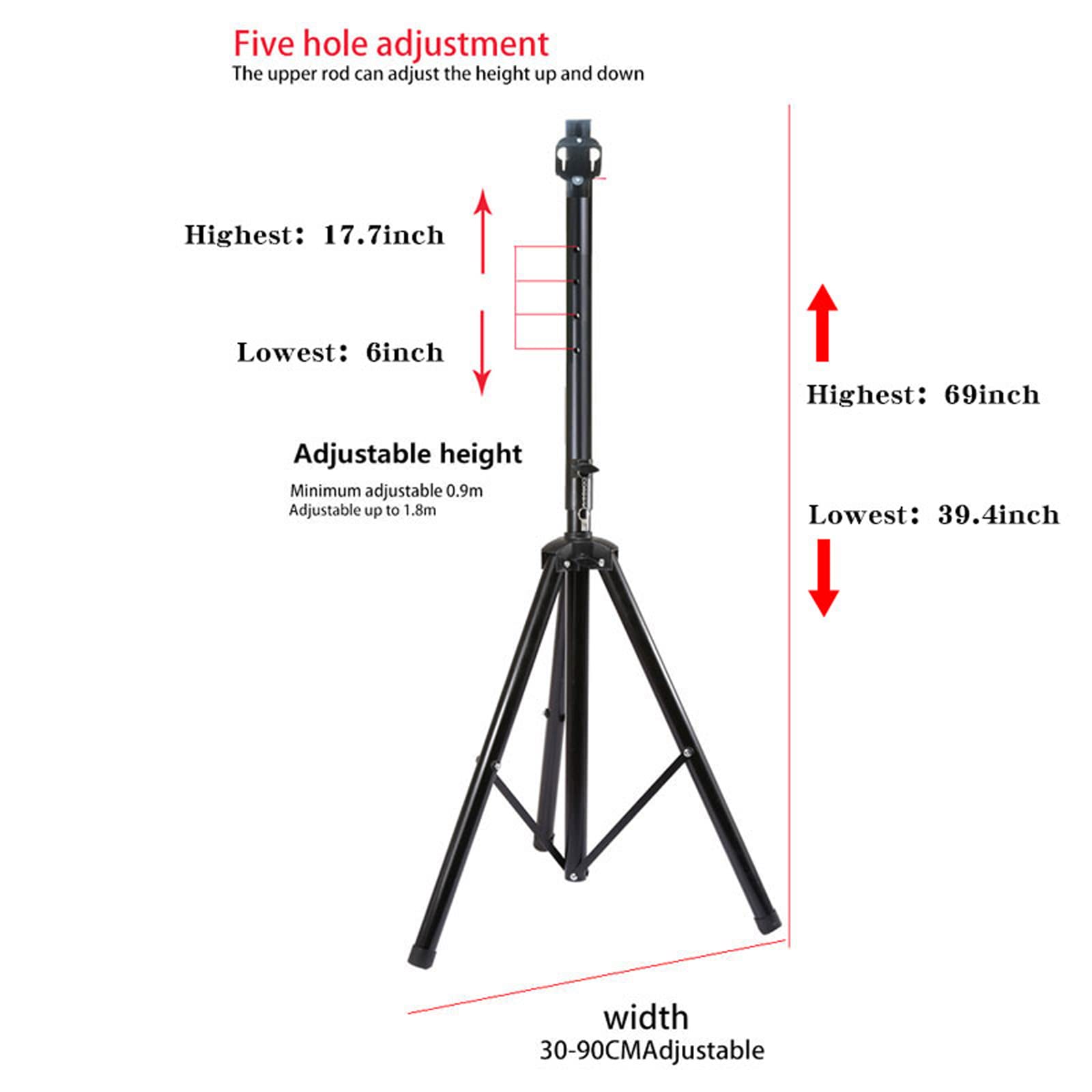 Hologram Fan Stand With Multi Function Base, Height 39.4 To 69 Inch, 150 Pounds Load Bearing For A Variety Of Hologram Fans