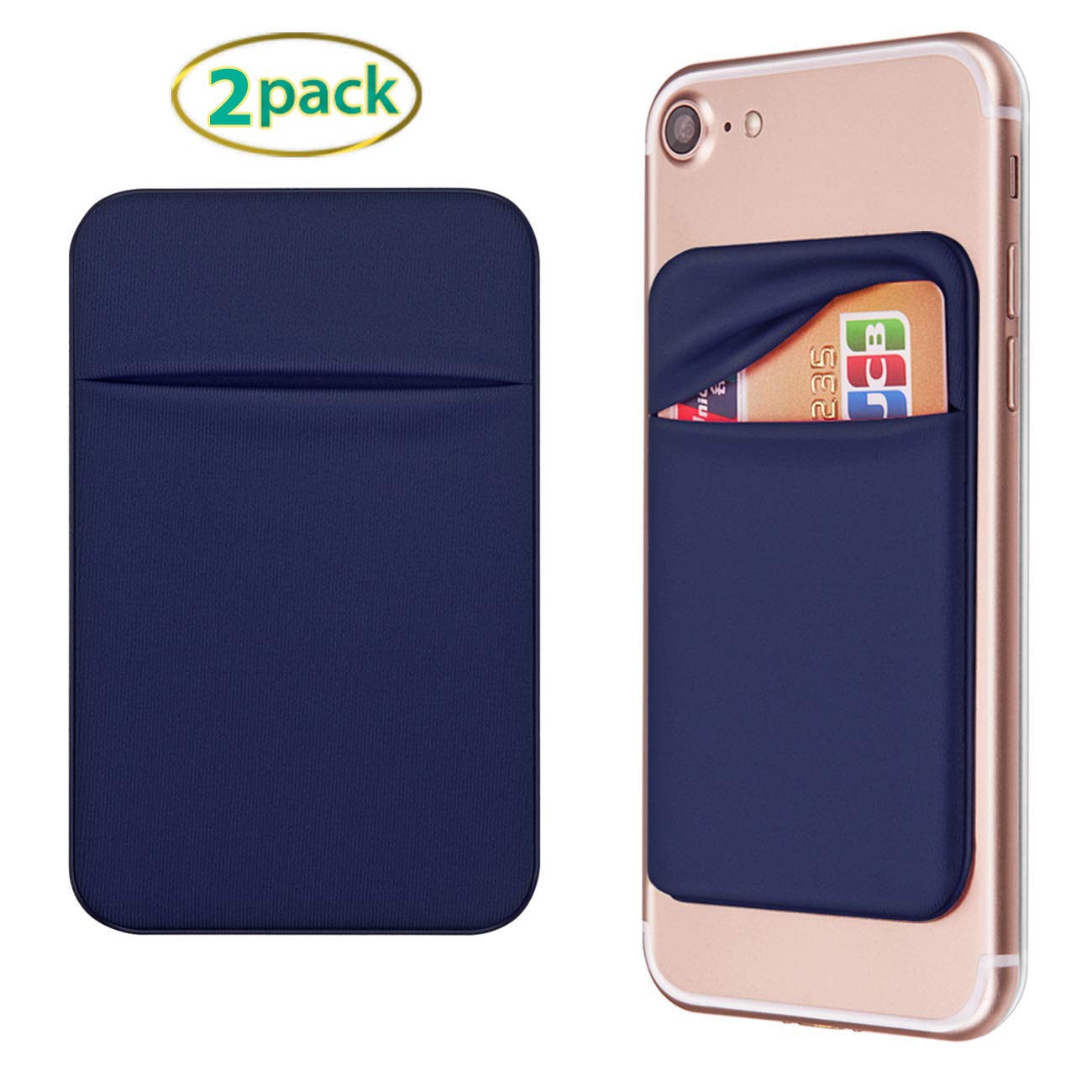 Obvis Cell Phone Pocket Self Adhesive Card Holder Stick On Wallet Sleeve With Adhesive Id Credit Card Atm Card Holder For Iphone