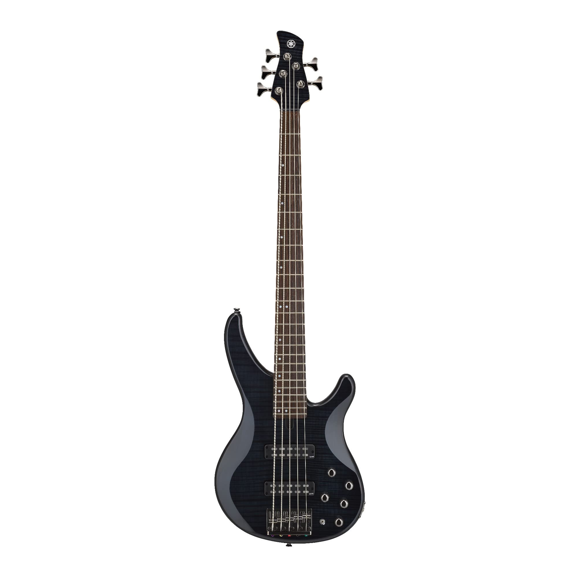 Yamaha Trbx605 5 String Flamed Maple Bass Guitar, Translucent Black