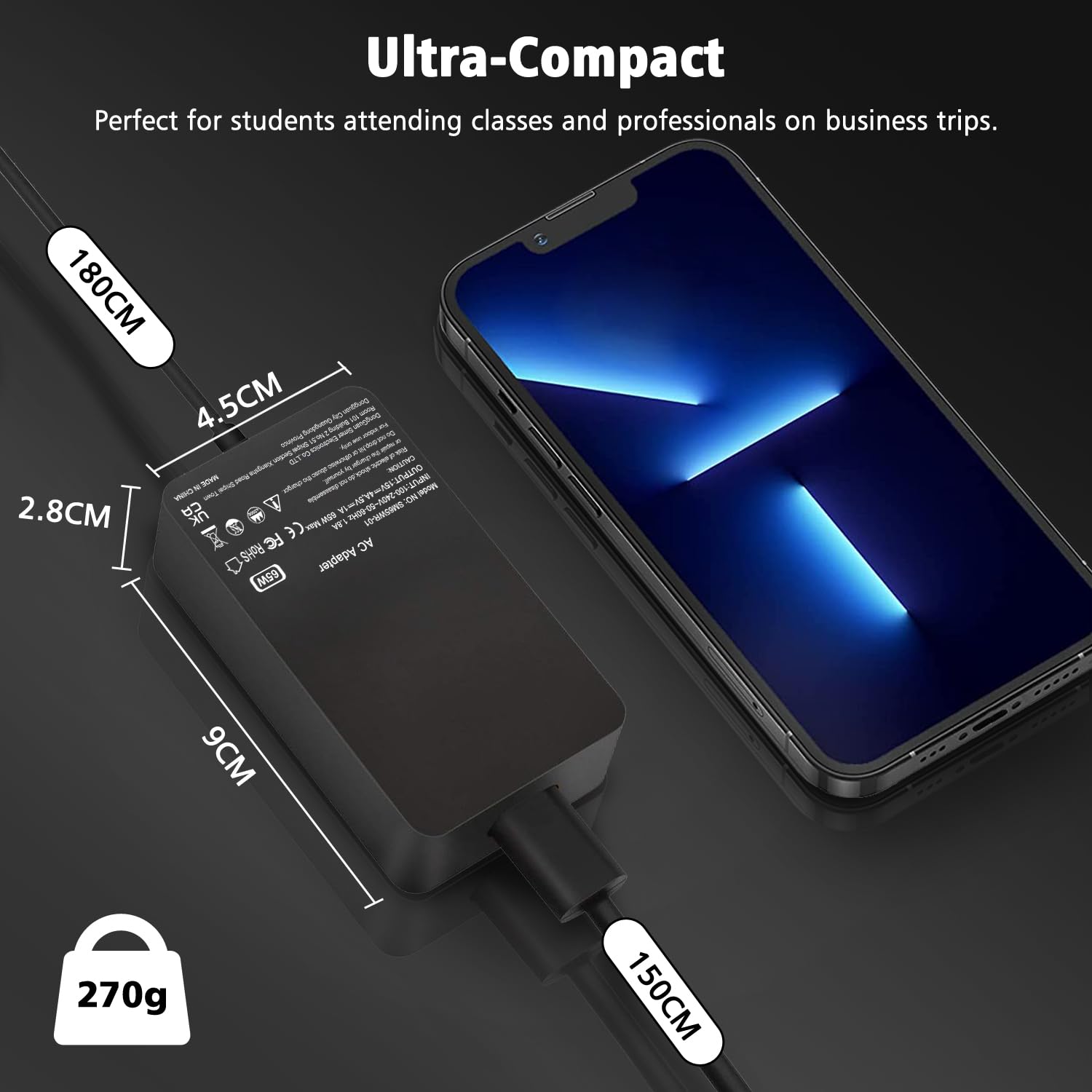 Skyvast 65W Surface Pro Laptop Charger For Microsoft Surface Pro 10, 9, 8, 7+, 7, 6, 5, 4, 3, X, Magnetic Surface Connector, Supports 65W, 44W, 36W, With Usb Port