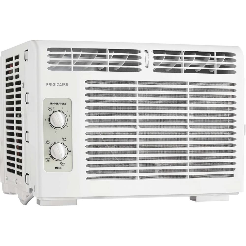 Frigidaire Ffra051Wae Window Mounted Room Air Conditioner, 5,000 Btu With Temperature Control And Easy To Clean Washable Filter, In White
