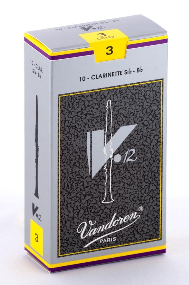 Vandoren Cr193 Bb Clarinet V12 Reeds Strength 3 Box Of 10