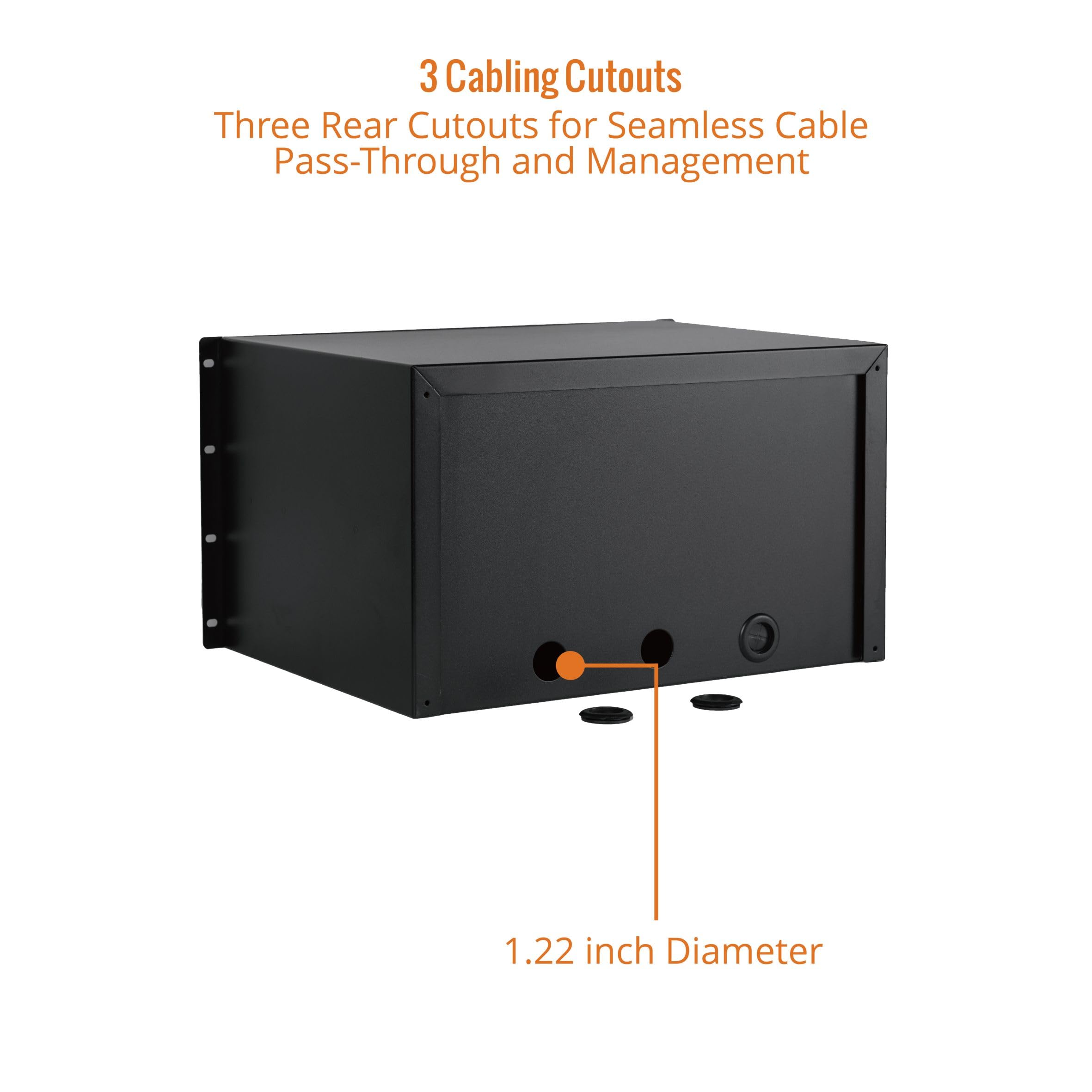 Tecmojo 6U Locking Rack Mount Drawer   22Lb (10 Kg) Secure Lockable Steel Storage Rack Drawer For 19'' Network Equipment/Server/