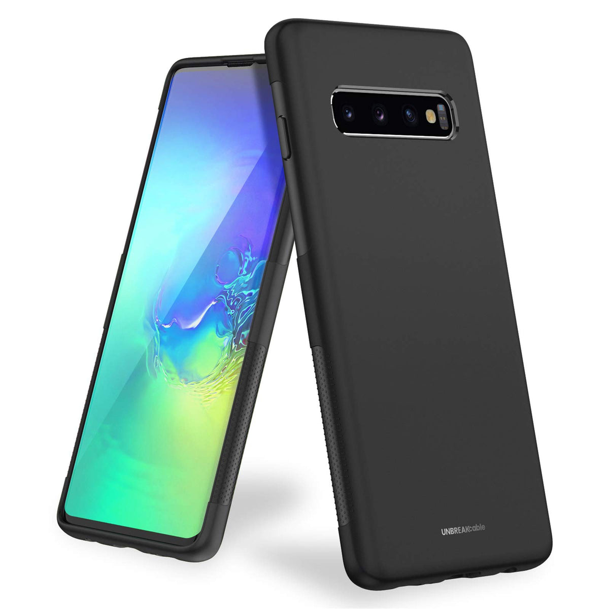 Unbreakcable Cover Compatible With Samsung Galaxy S10 [Anti Fall Protection, Anti Slip] Ultra Thin Silicone Liquid Frosted Tpu P