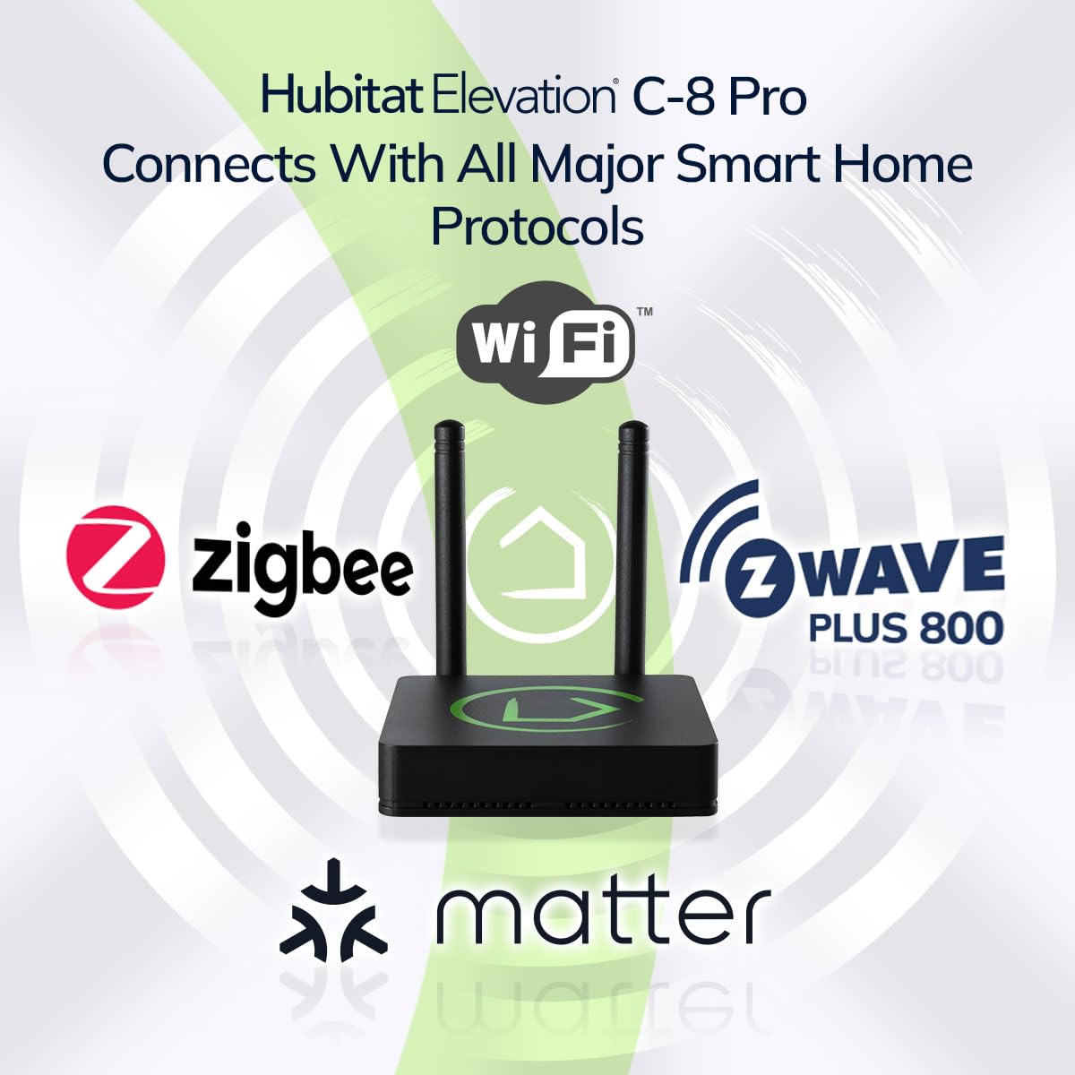 Hubitat Elevation Home Automation Hub (Model C 8 Pro) Compatible With Alexa, Apple Homekit, Google Home, Zigbee, Z Wave, Matter,