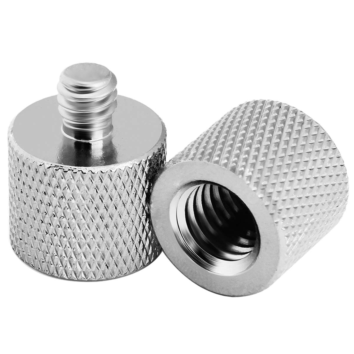 Jomley 3/8 To 1/4 Adapter, 3/8'' 16 Female To 1/4'' 20 Male Thread Adapter For Camera Monitor, Mic Stand,Tripod   2 Pack