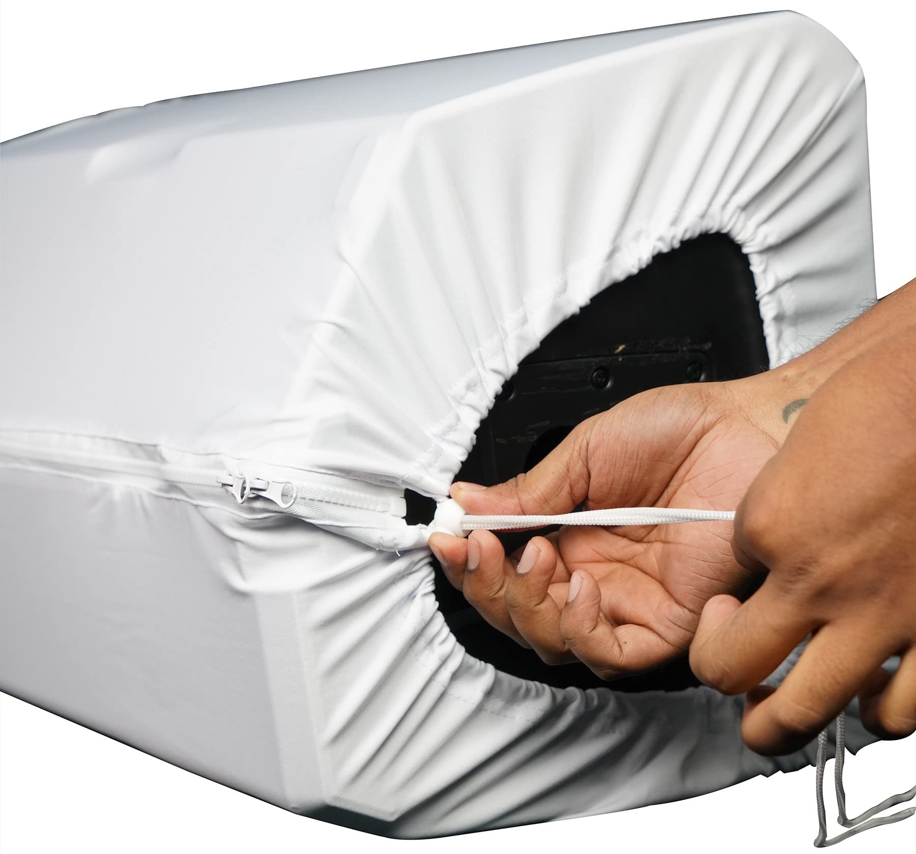 Rockville White 10'' Pa Dj Speaker Cover Scrim For Wedding Church Club, (Rsc108W)