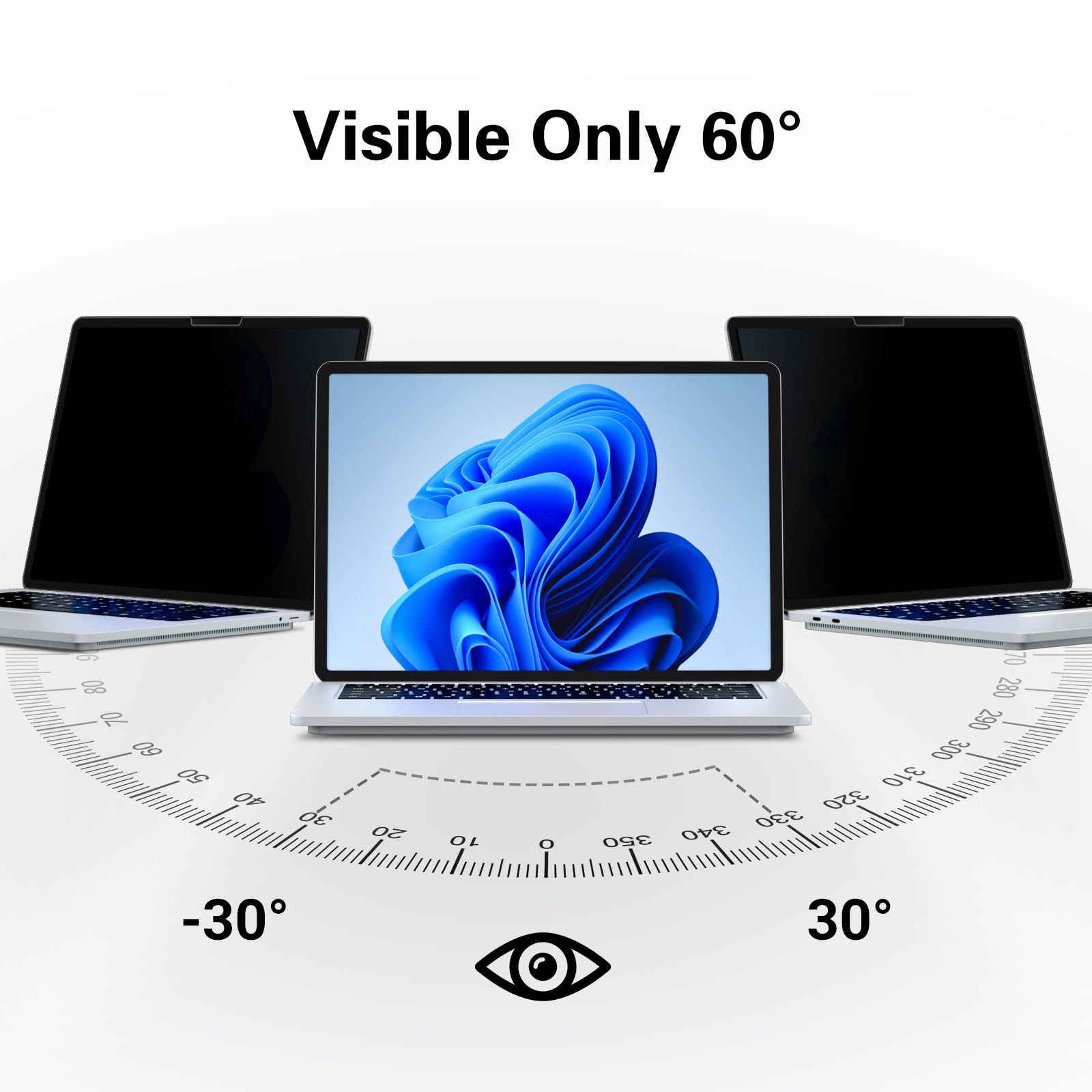 Filmext For Microsoft Surface Laptop Studio 2/1 14.4 Inch Fully Removable Privacy Screen Protector Filter, Anti Spy Filter Anti