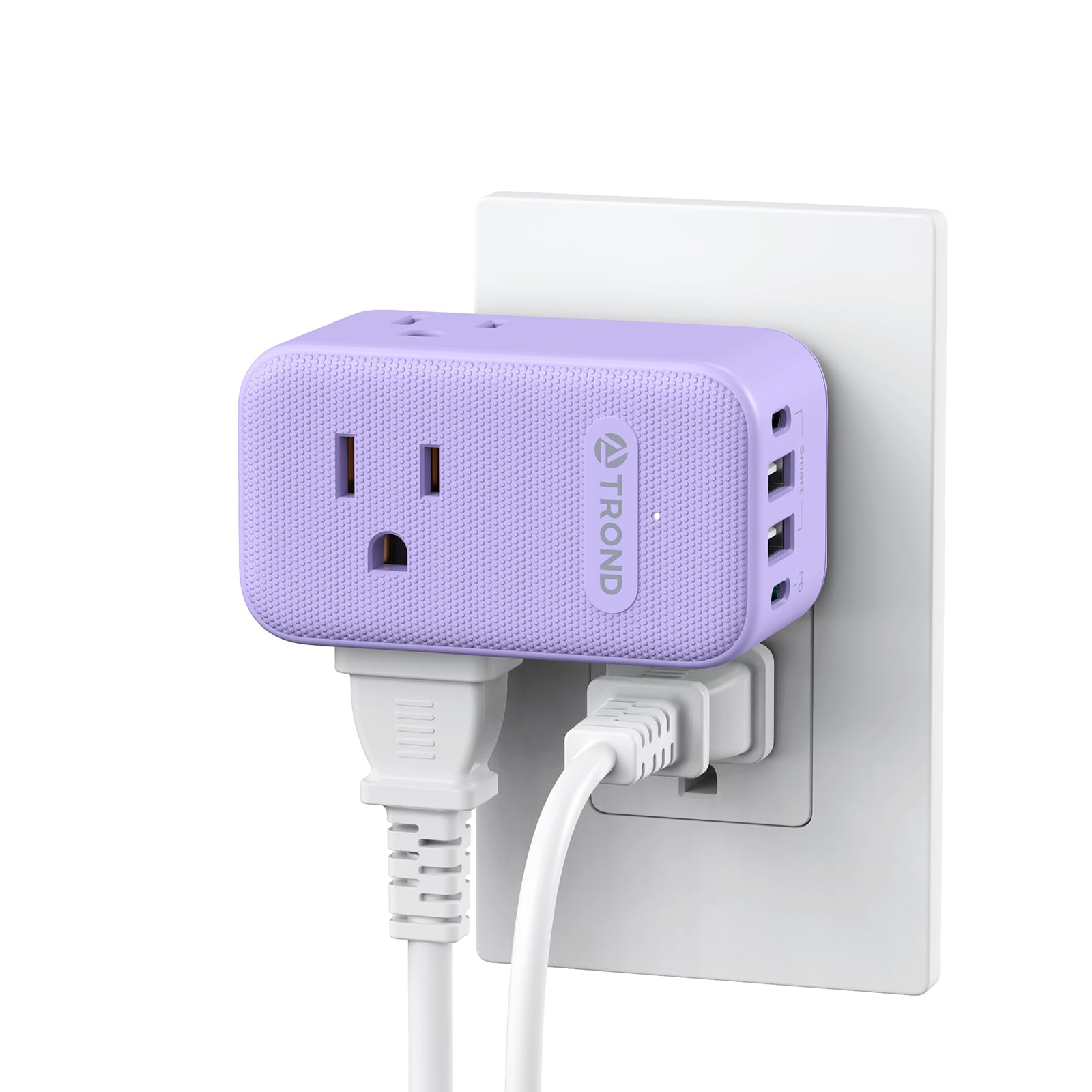 Trond Multi Plug Wall Outlet, 3 Ac Outlet Extender With 360 Rotating Plug, Small Wall Adapter With Pd 20W Usb C, Cute And Durabl