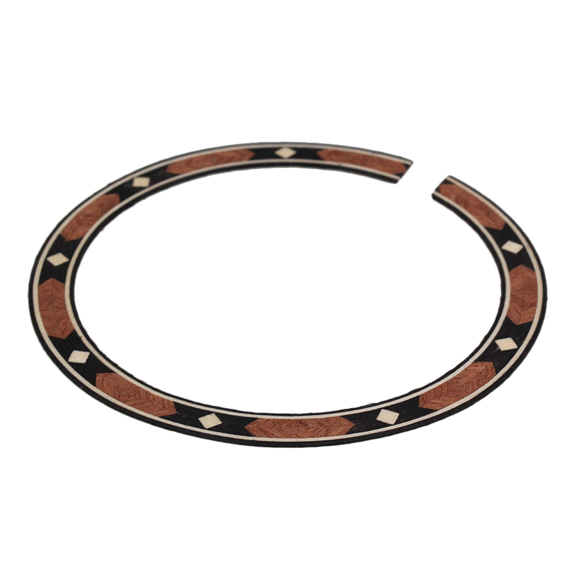 Bqlzr Acoustic Guitar Soundhole Rosewood Rosette,Round Sound Hole Decoration Add Some Bling To The Face,Inner Diameter 3.70Inch,