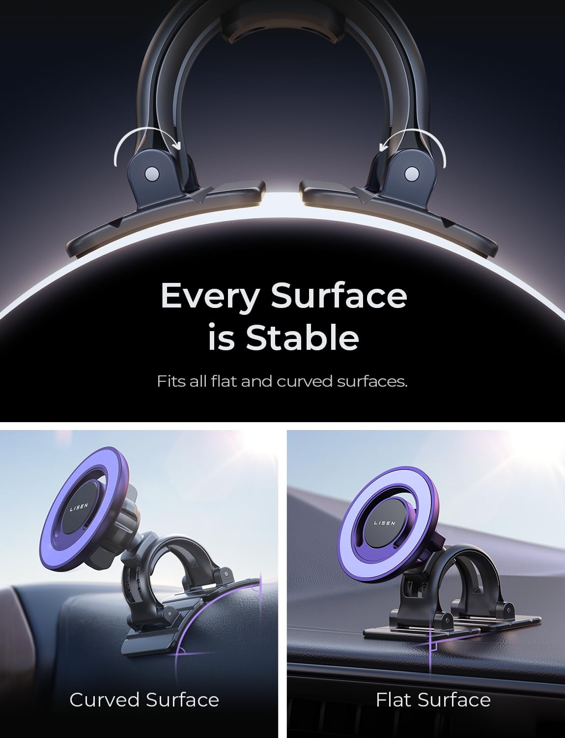 Lisen Fits Magsafe Car Mount Car Phone Holder,Strong Magnetic Phone Holder For Car Magsafe, Dashboard Vent Iphone 16 Car Mount H