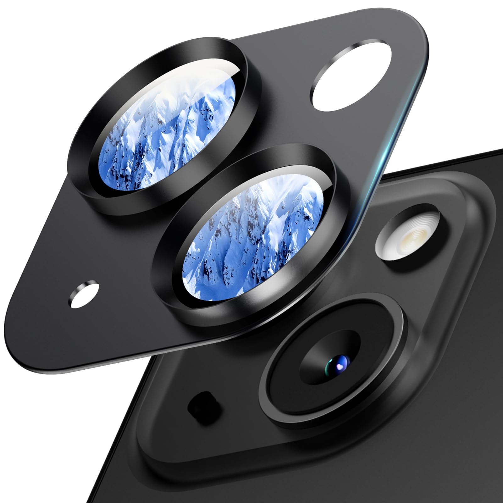 Wumigoo Camera Lens Protector For Iphone 15/Iphone 15 Plus/Iphone 14/Iphone 14 Plus, Aluminum Alloy Tempered Glass Camera Cover