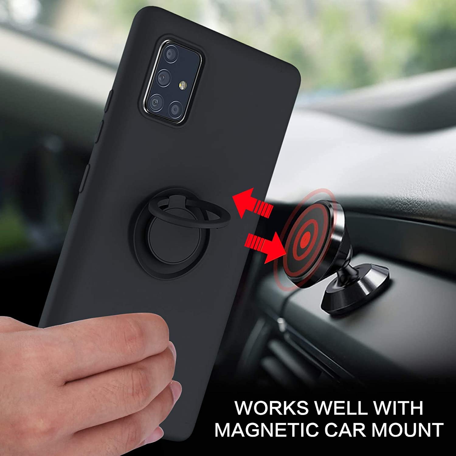 Esakycn For Samsung Galaxy A71 5G Case With Screen Protector [2 Pack] And Camera Lens Protector [2 Pack], Phone Case Silicone Ma