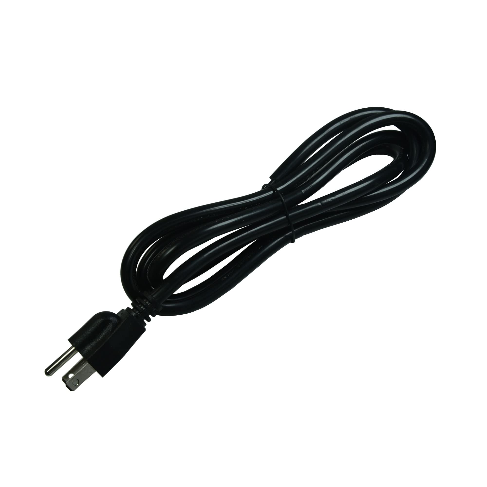 14 Awg Replacement Ac Power Cord With Open End  3 Prong 6 Ft Black Heavy Duty Extension Cable Pigtail, 14/3 Sjtw, Nema 5 15P,15A