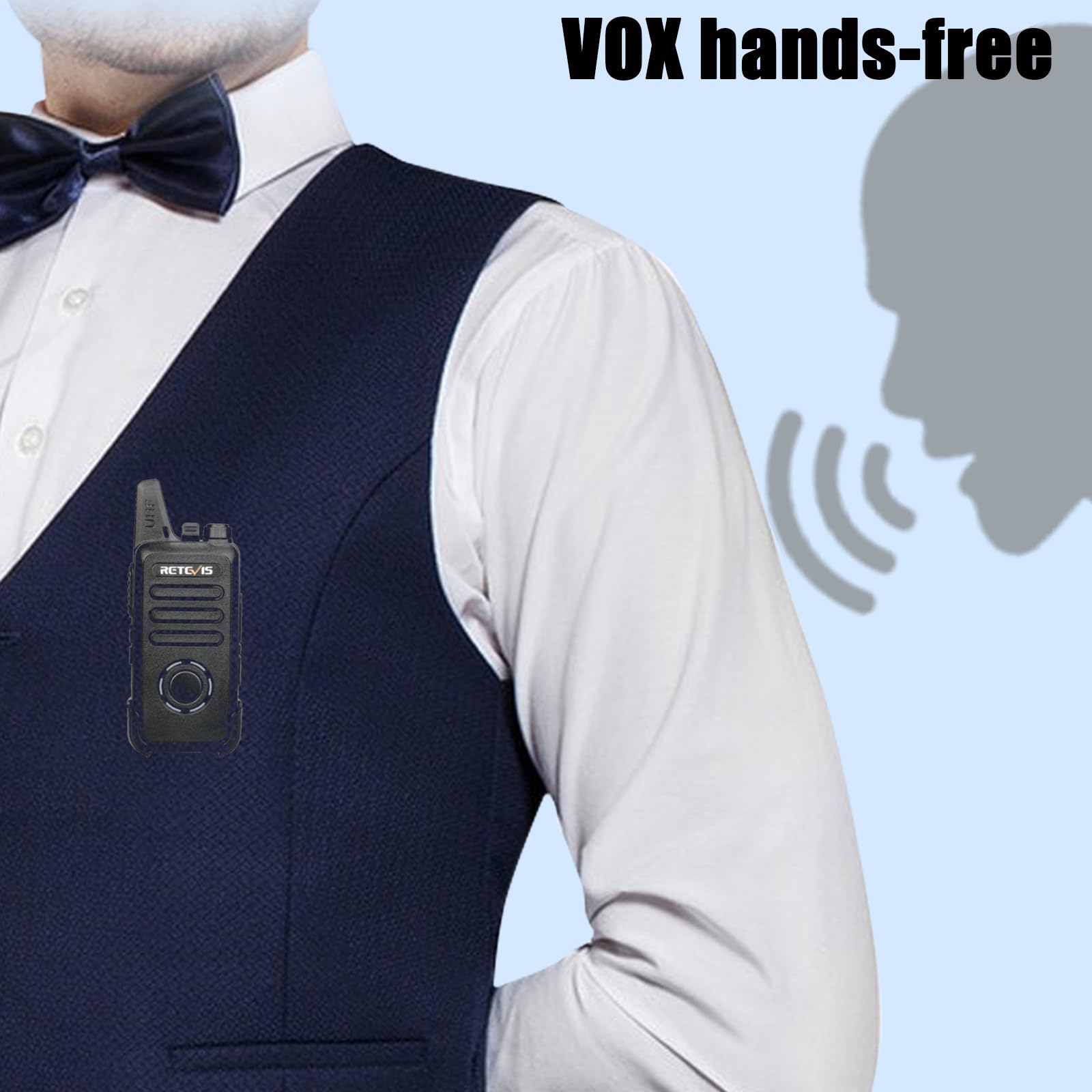 Retevis Rt22S Walkie Talkies For Adults,2 Way Radio With Earpiece, Portable Frs Two Way Radios,Channel Display, Mini Rechargeable Walkie Talkie For Church School Retail Restaurant Automotive(10 Pack)