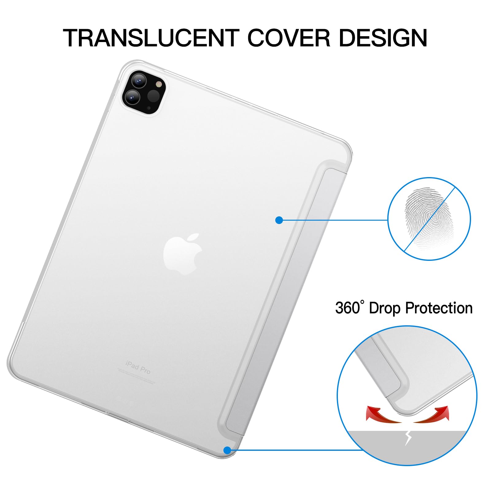 Jetech Case For Ipad Pro 11-Inch, 2022/2021/2020/2018 Model (4Th/3Rd/2Nd/1St Generation), Compatible With Pencil, Cover Auto Wak