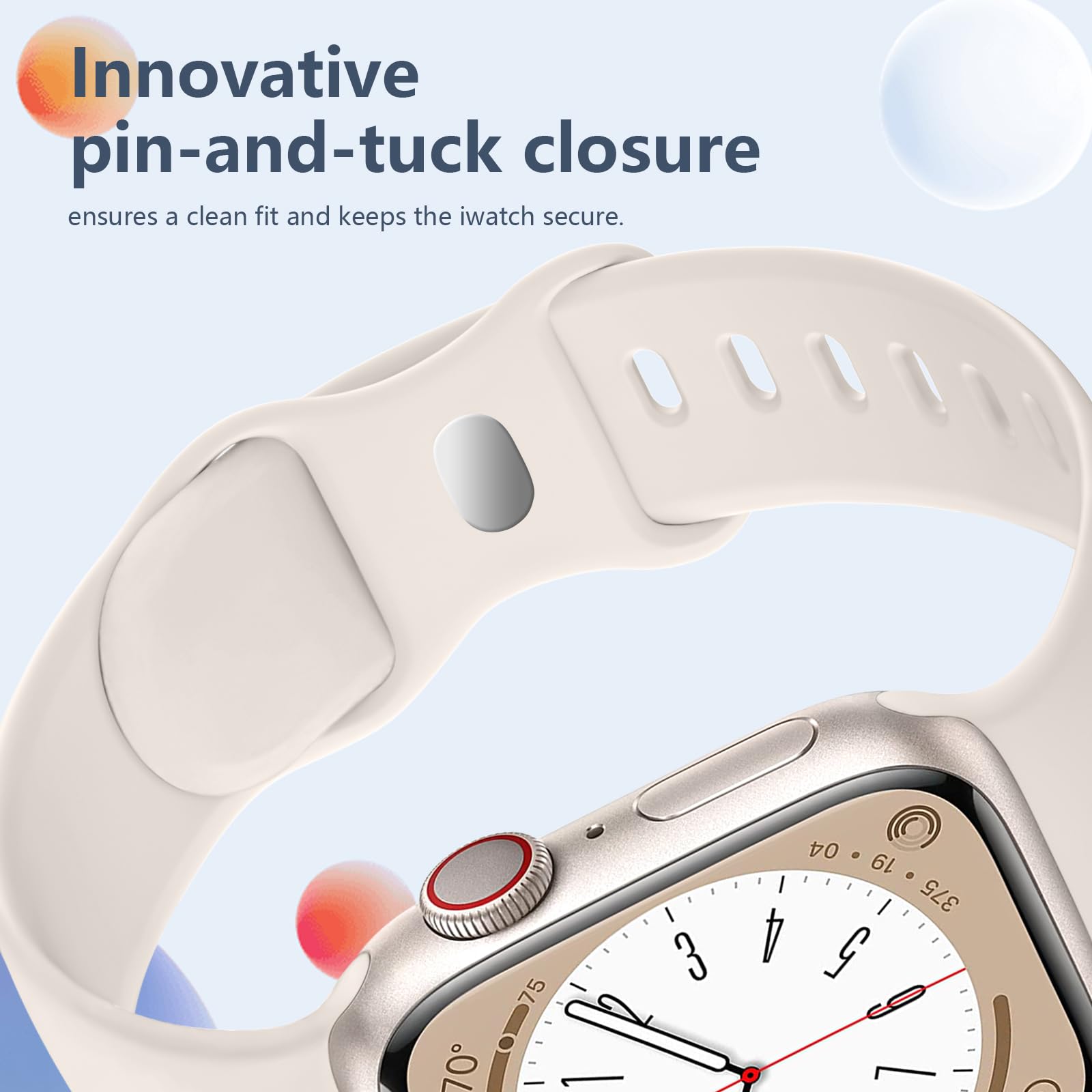 Daqin 8 Pack Band Compatible With Apple Watch Band 40Mm 41Mm 38Mm 45Mm 46Mm 49Mm 44Mm 42Mm Women Men, Soft Silicone Sport Iwatch