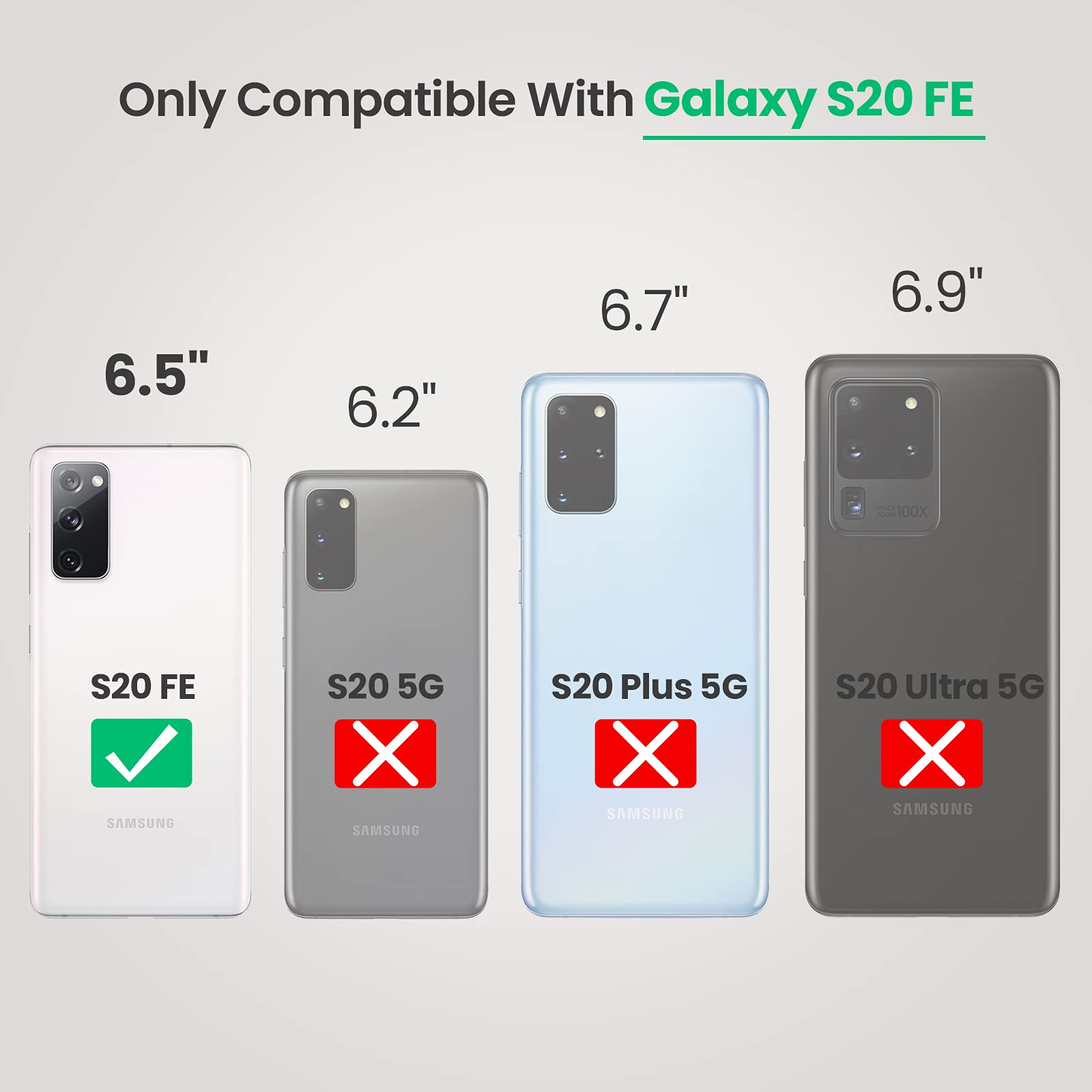 Newdery Battery Case For Samsung Galaxy S20 Fe 10000Mah, Qi Wireless & Fast Charging & Andriod Auto Supported, Portable Extended