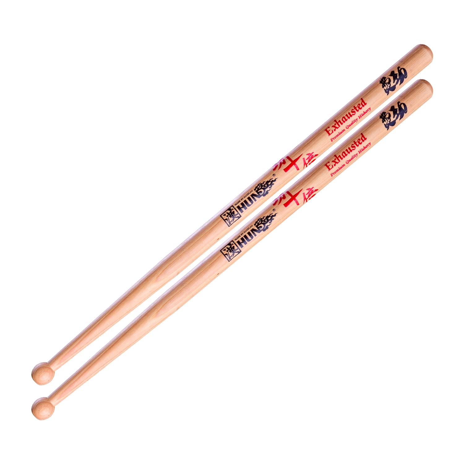 Hun Extra Heavy Marching Drum Sticks, Pitch & Weight Matched,Exhausted