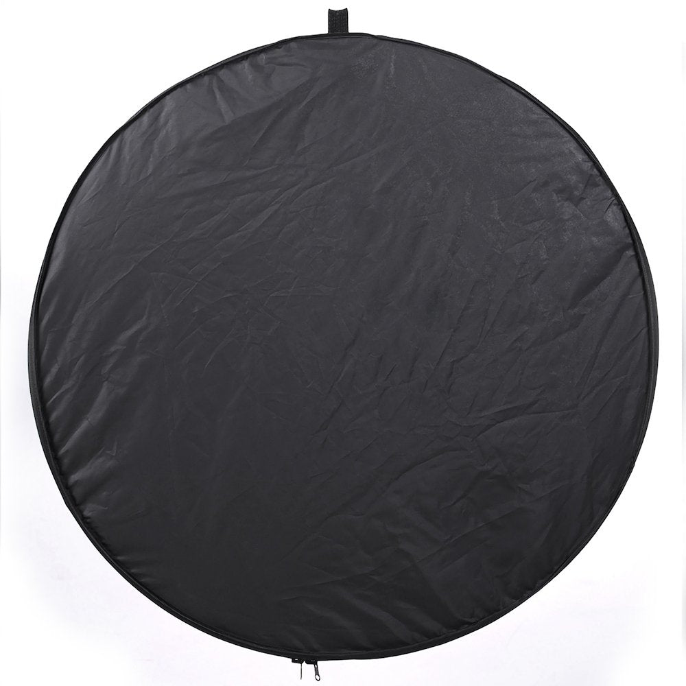 5 In 1 Photo Video Reflectors 12 Inch (30Cm) Collapsible Multi Disc Light Round Photography Reflector With Bag  Translucent, Sil