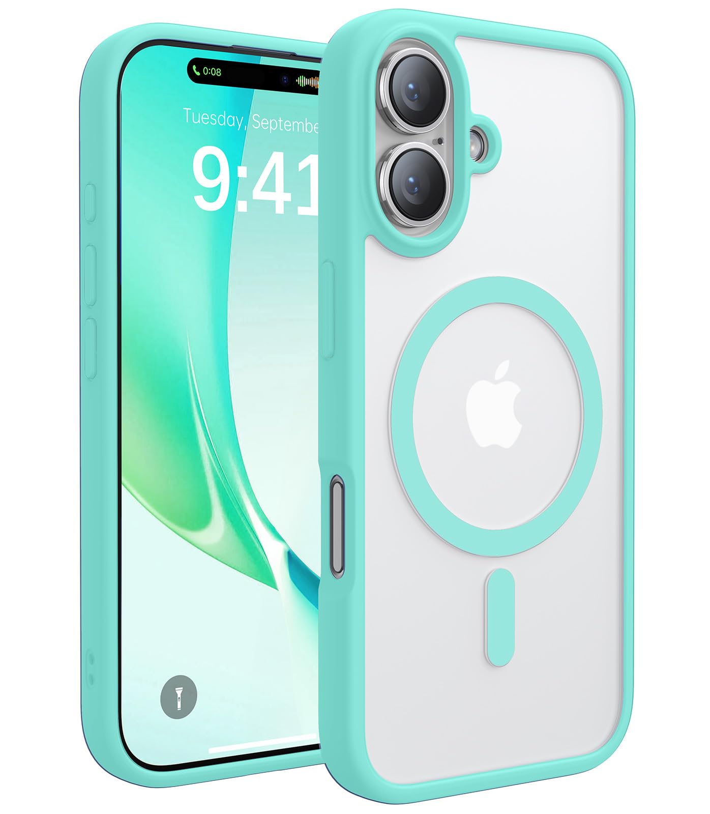 Cahejilu Magnetic For Iphone 16 Case,[Compatible With Magsafe][Military Grade Drop Protection] Anti Fingerprint Translucent Matt