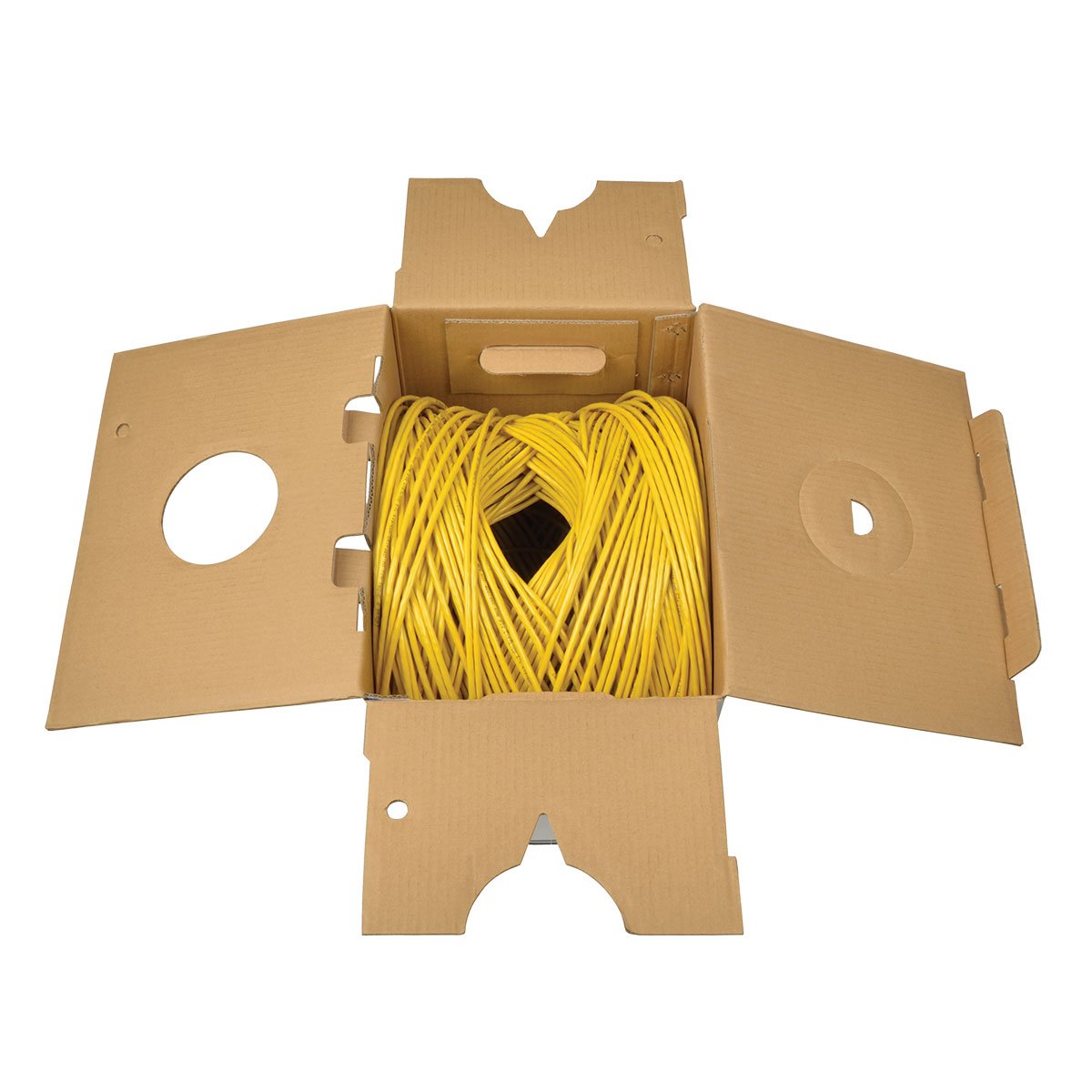 Tripp Lite Cat5/5E Bulk Solid Core Cable, Cmr Rated Pvc, 350 Mhz, Yellow, 1000' (N022 01K Yw)