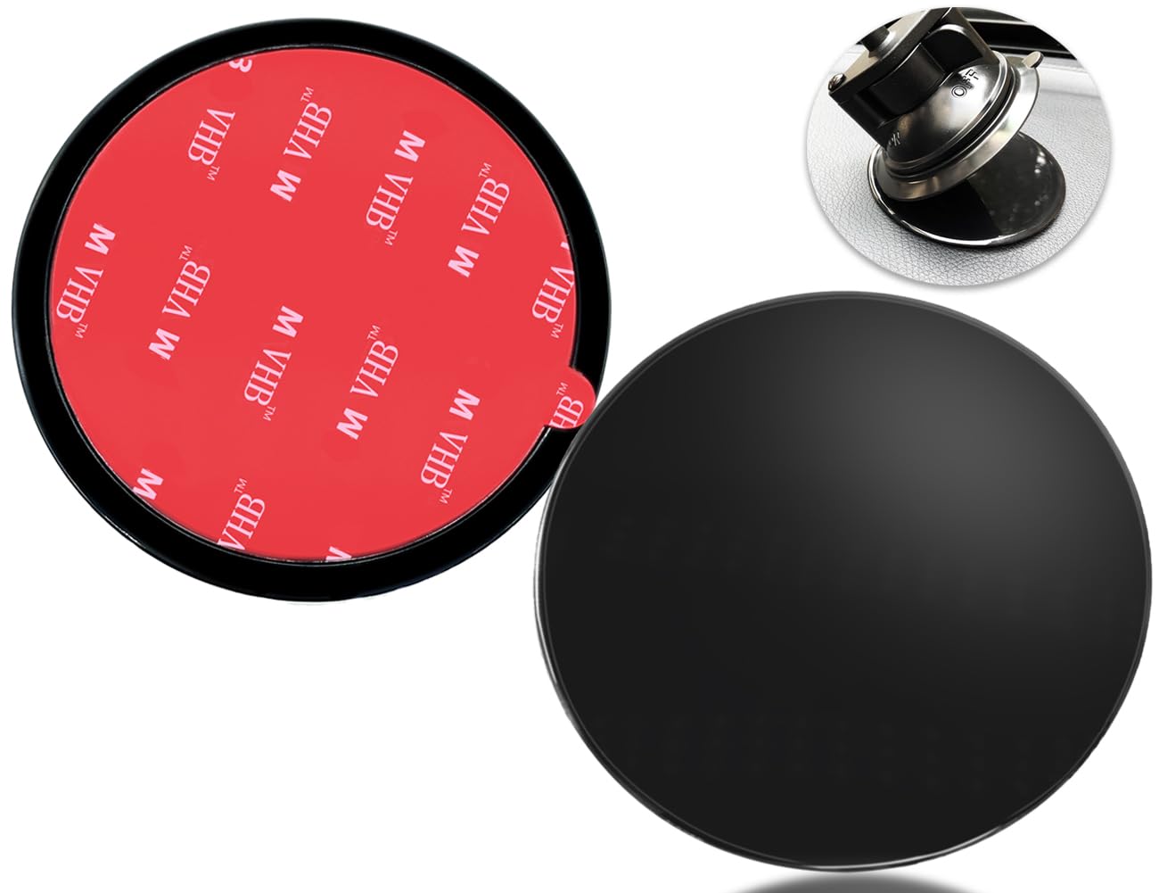 2 Pack 95Mm Strong Adhesive Dashboard Pad Mounting Disk For Suction Cup Phone Mount, 3.74'' Universal Suction Cup Mounting Disc