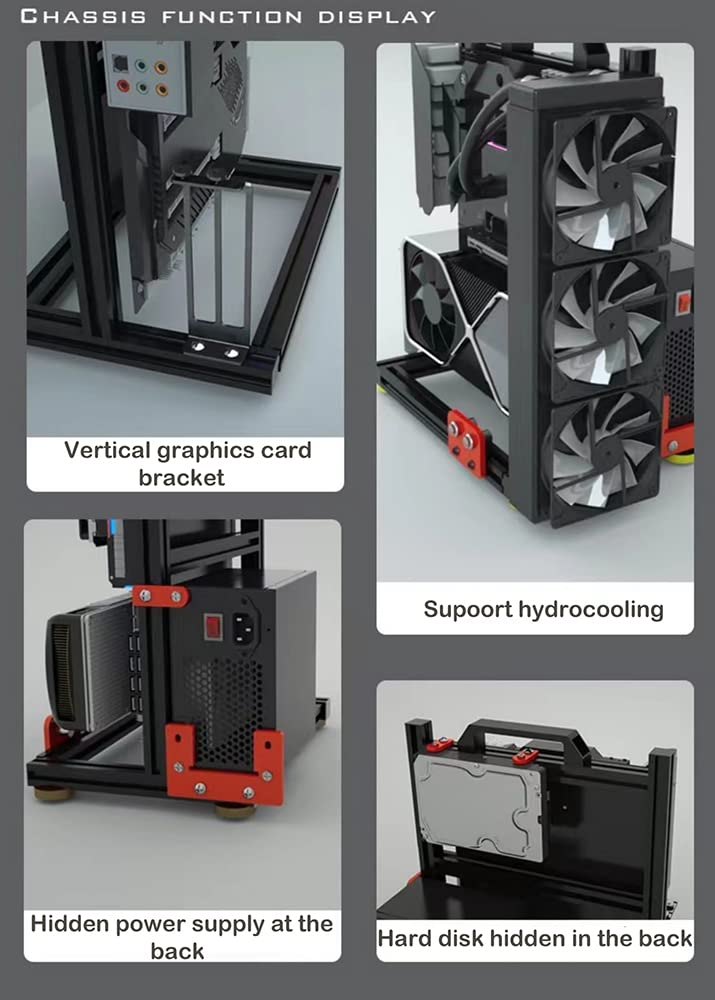 Ediy Pc Test Bench Open Air Computer Case Itx Umatx Matx Motherboard Chassis Aluminum Bracket Diy Bare Frame Atx Support 120 240