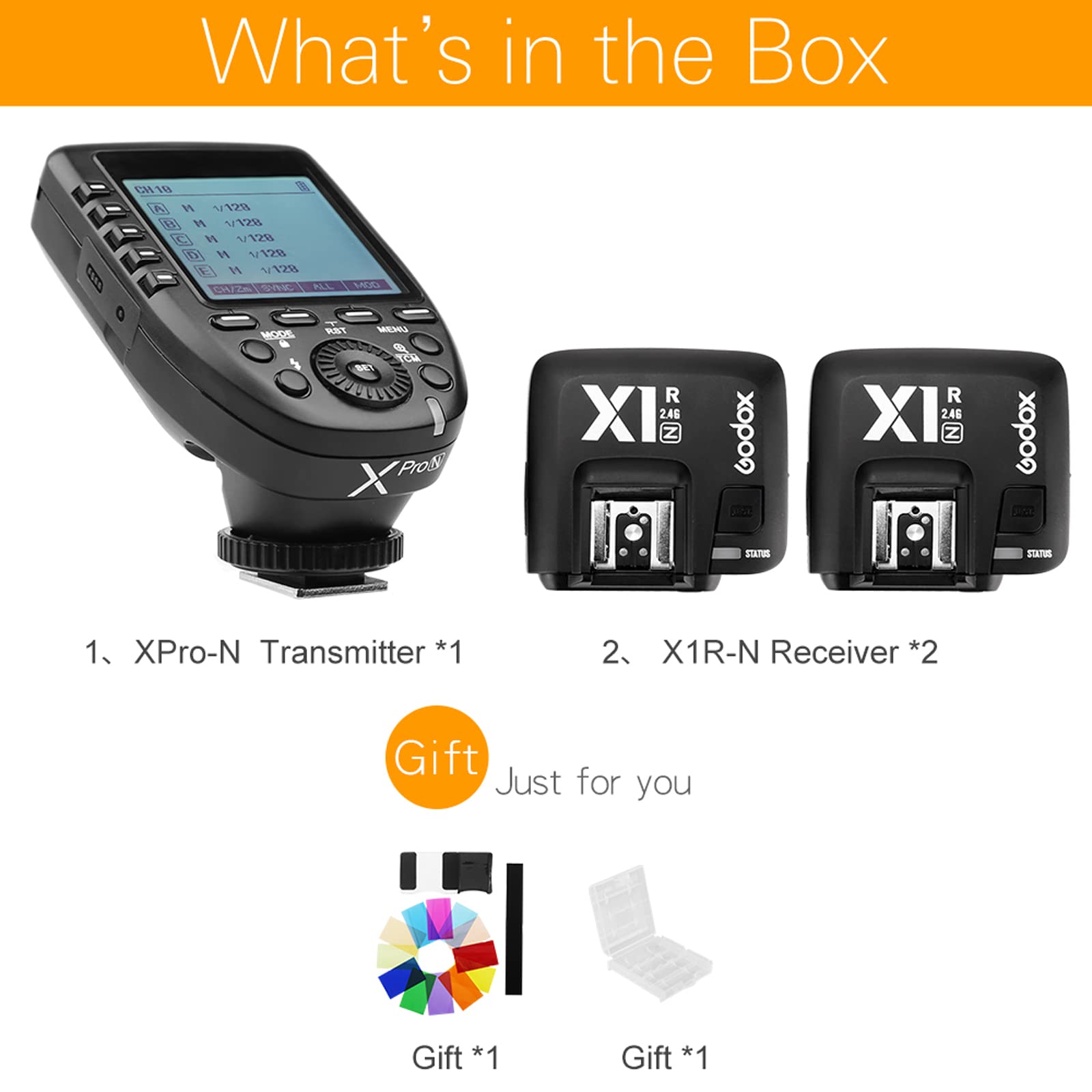 Godox Xpro N I Ttl Ii 2.4G X System Wireless Control Remote Trigger With 2X X1R N Controller Receiver Compatble For Flash