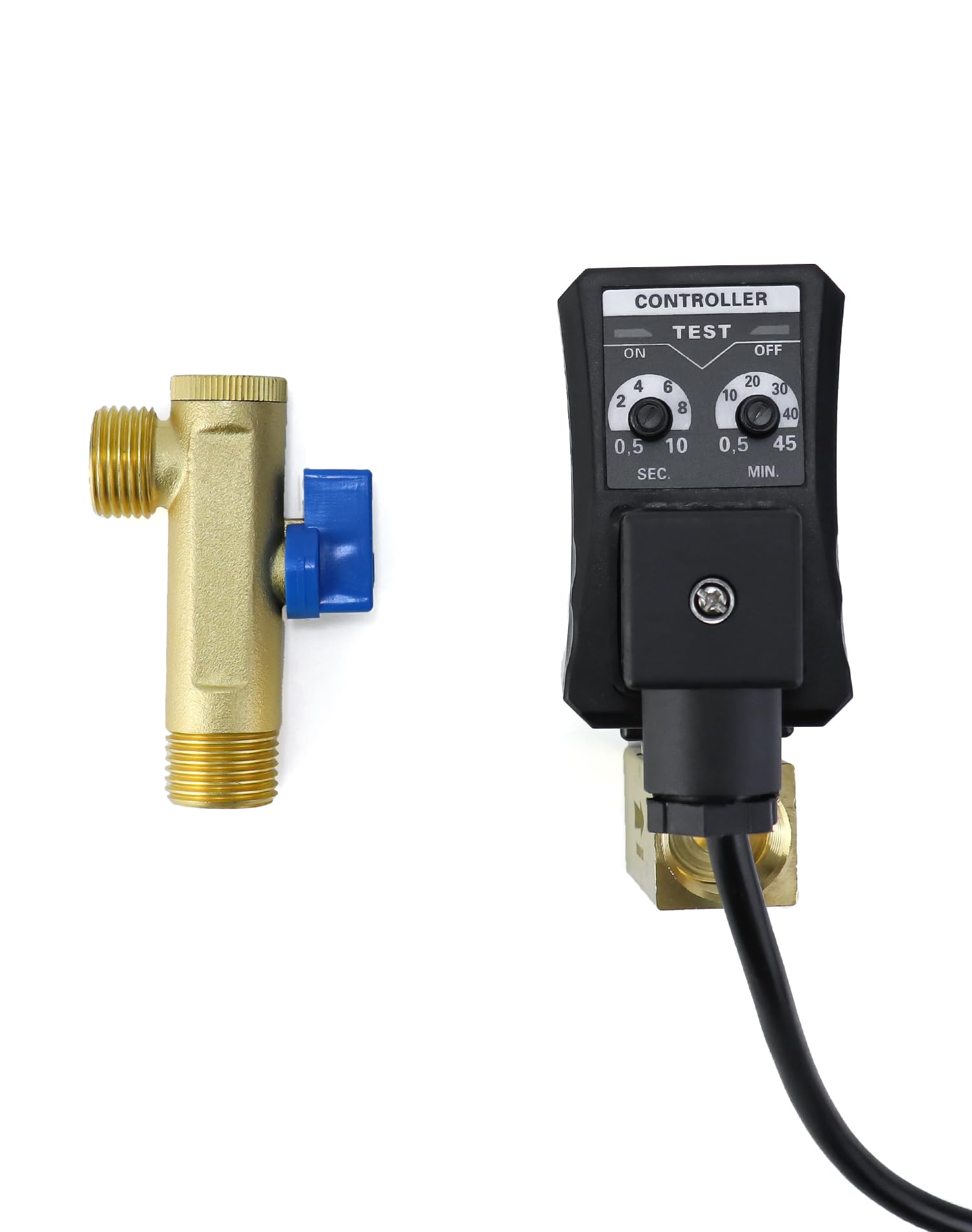 Qwork Automatic Timed Condensate Drain Valve, 4 Pack 1/2'' Ac110V 2 Way Direct Acting Drain Valve Us Plug