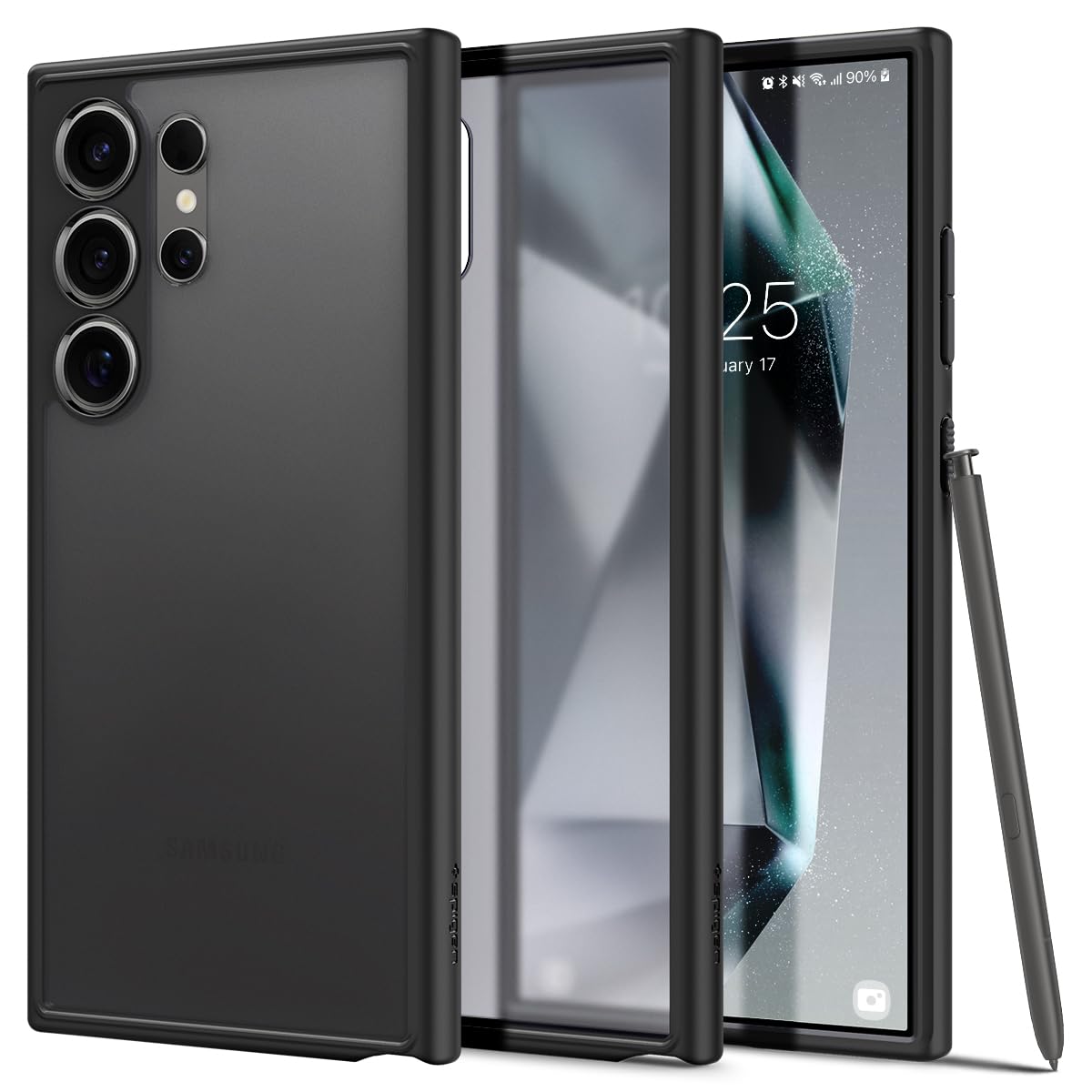 Spigen Ultra Hybrid Designed For Galaxy S24 Ultra Case (2024) [Anti Yellowing], [Military Grade Protection]   Frost Black