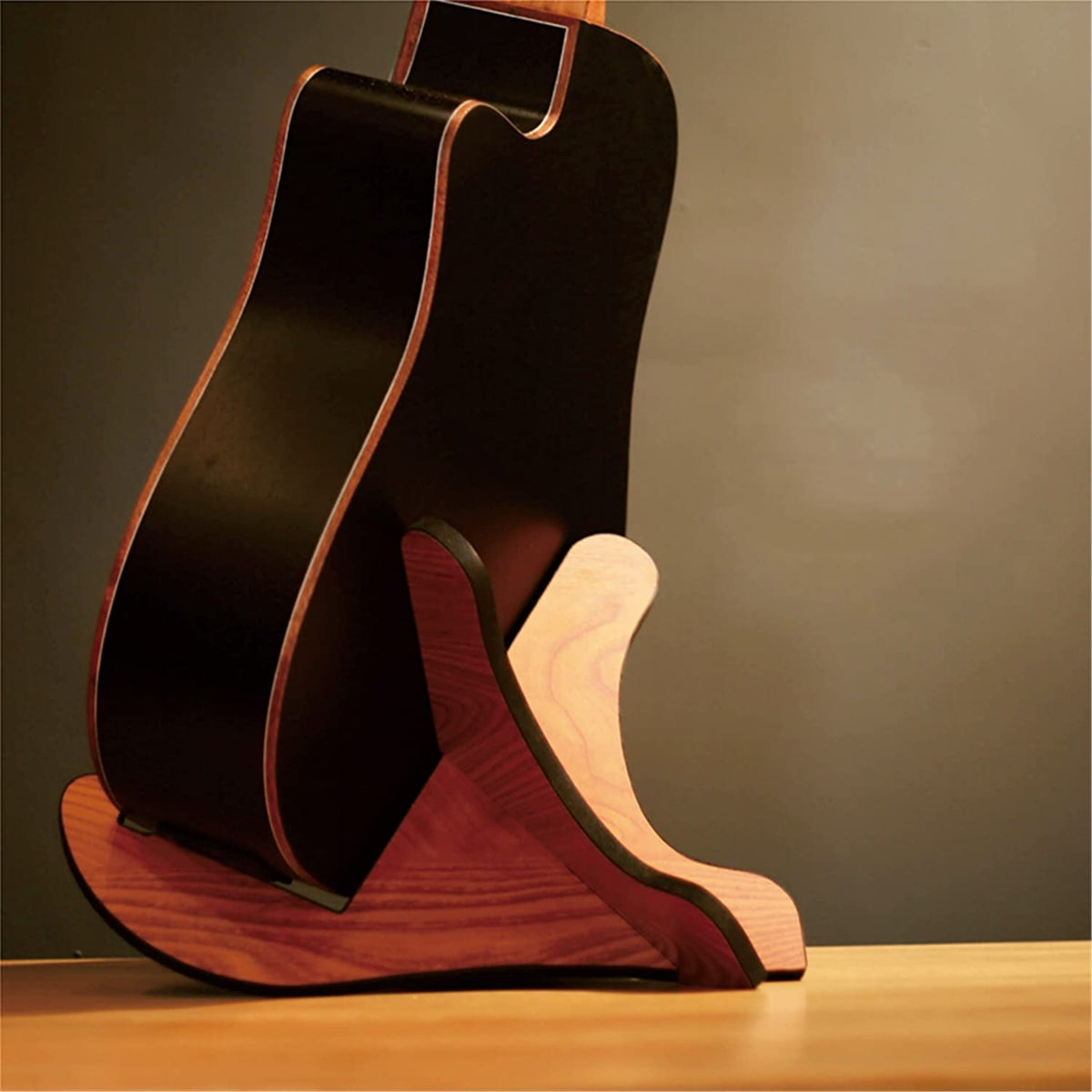 Miwayer Guitar Stand Wood Thickened Universal, With 012 Inch Soft Leather Ddge, Safe Non Slip Portable Stringed Instrument Stand