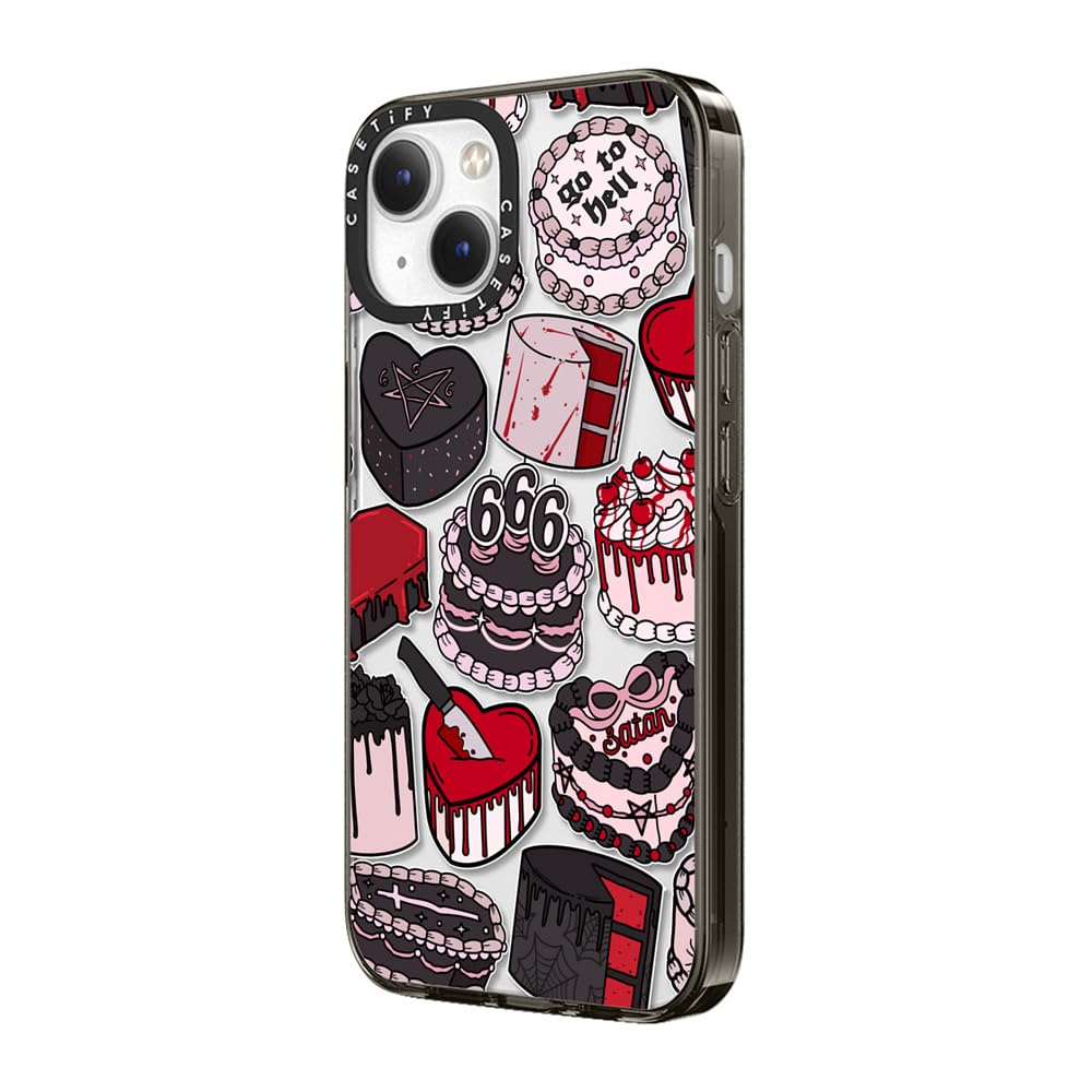 Casetify Compact Case For Iphone 15 [2X Military Grade Drop Tested / 4Ft Drop Protection]   Spooky Cakes By Chiara Lb Art   Clea