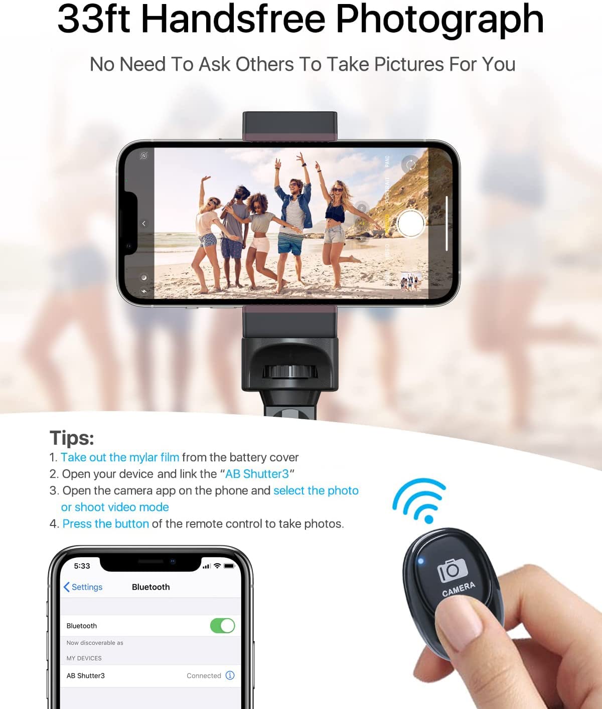 Nexboom Iphone Tripod   66'' [Stable & Tall] Iphone Tripod Stand With Remote, Tripod For Iphone Compatible With Iphone 15 Pro Ma