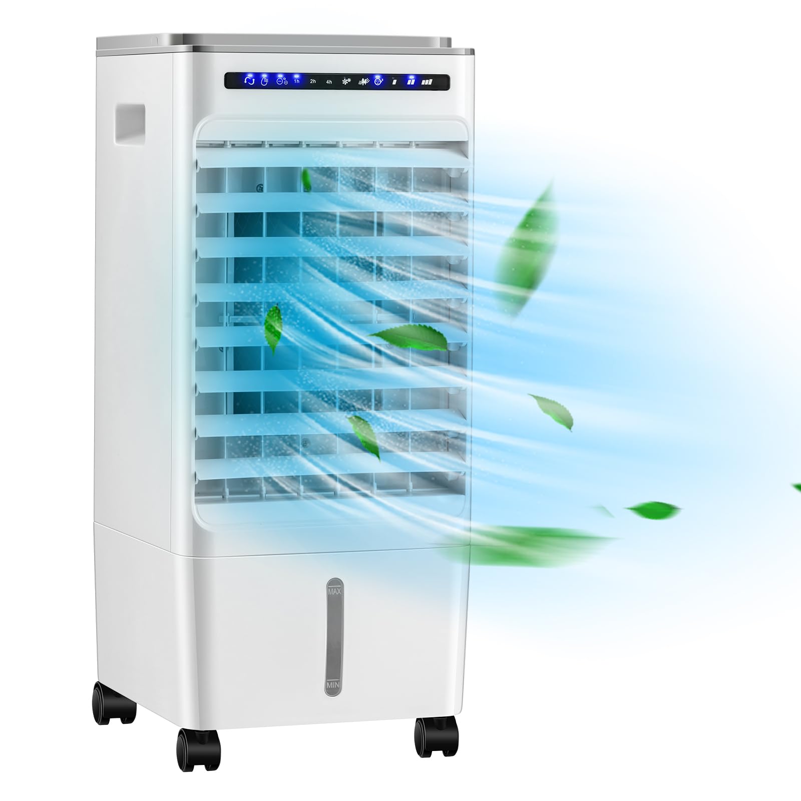 Costwayaportableaevaporativeaairacooleraforaroom, Include Remote Control, 4 Ice Packs, Portable Bladeless Fan With 3 Modes, 3 Sp