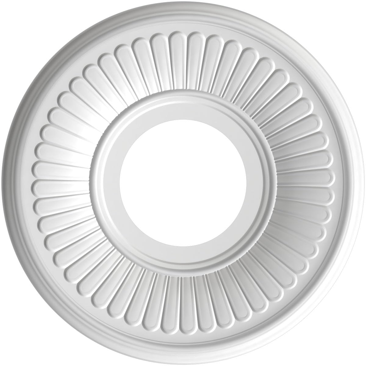 Ekena Millwork 10Od X 3 1/2Id X 3/4P Berkshire Thermoformed Pvc Ceiling Medallion (Fits Canopies Up To 4 1/2), Bright Coat Dark