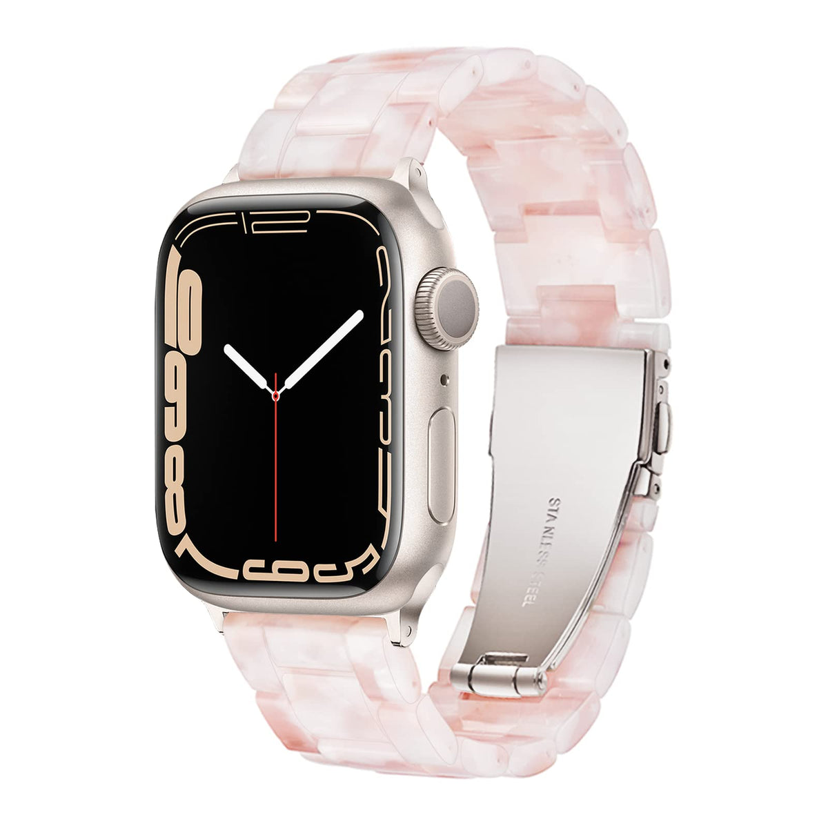 Light Apple Watch Band Fashion Resin Apple Watch Series 10 Series 9 Series 8 Band,Iwacth Bands,Apple Watch Bands 46Mm For Women,