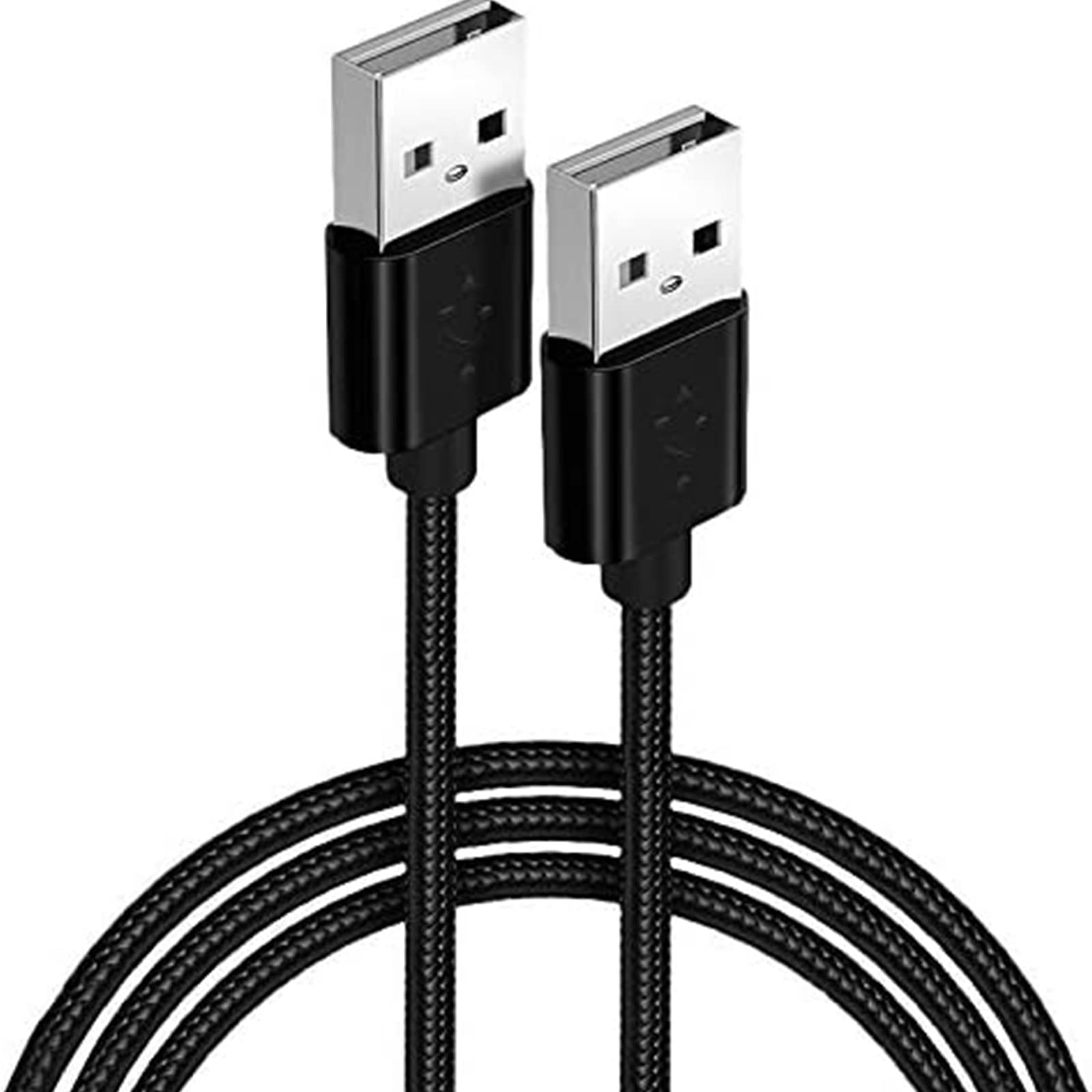 AICHESON 2 Pack Type A Male to Type A Male Cable for Laptop Cooling Pads - 2ft/60cm USB A to USB A Male Black for Laptop Cooler