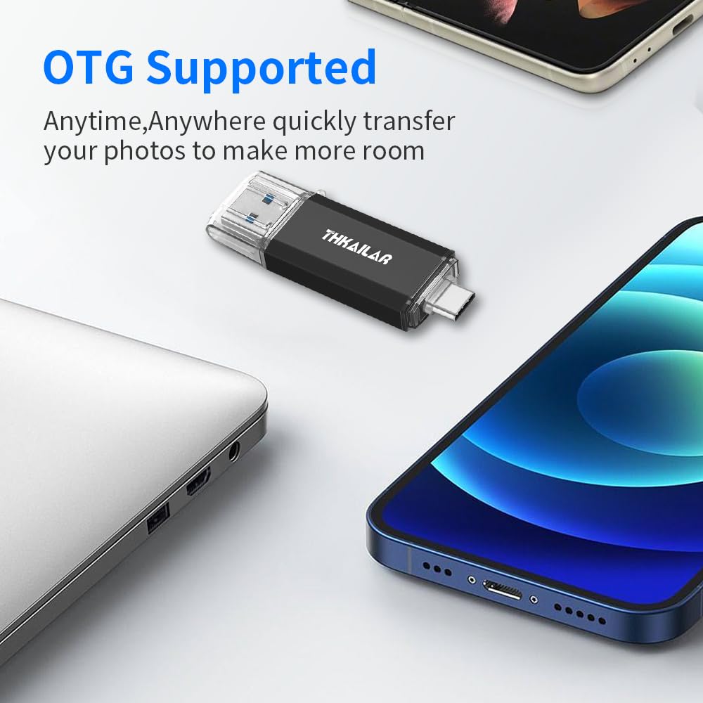 Thkailar Usb C Thumb Drive 128Gb Otg Usb 3.1 Flash Drive Dual For Business Traveler Compatible With Android Phone/Pc/Mac Pro Ext
