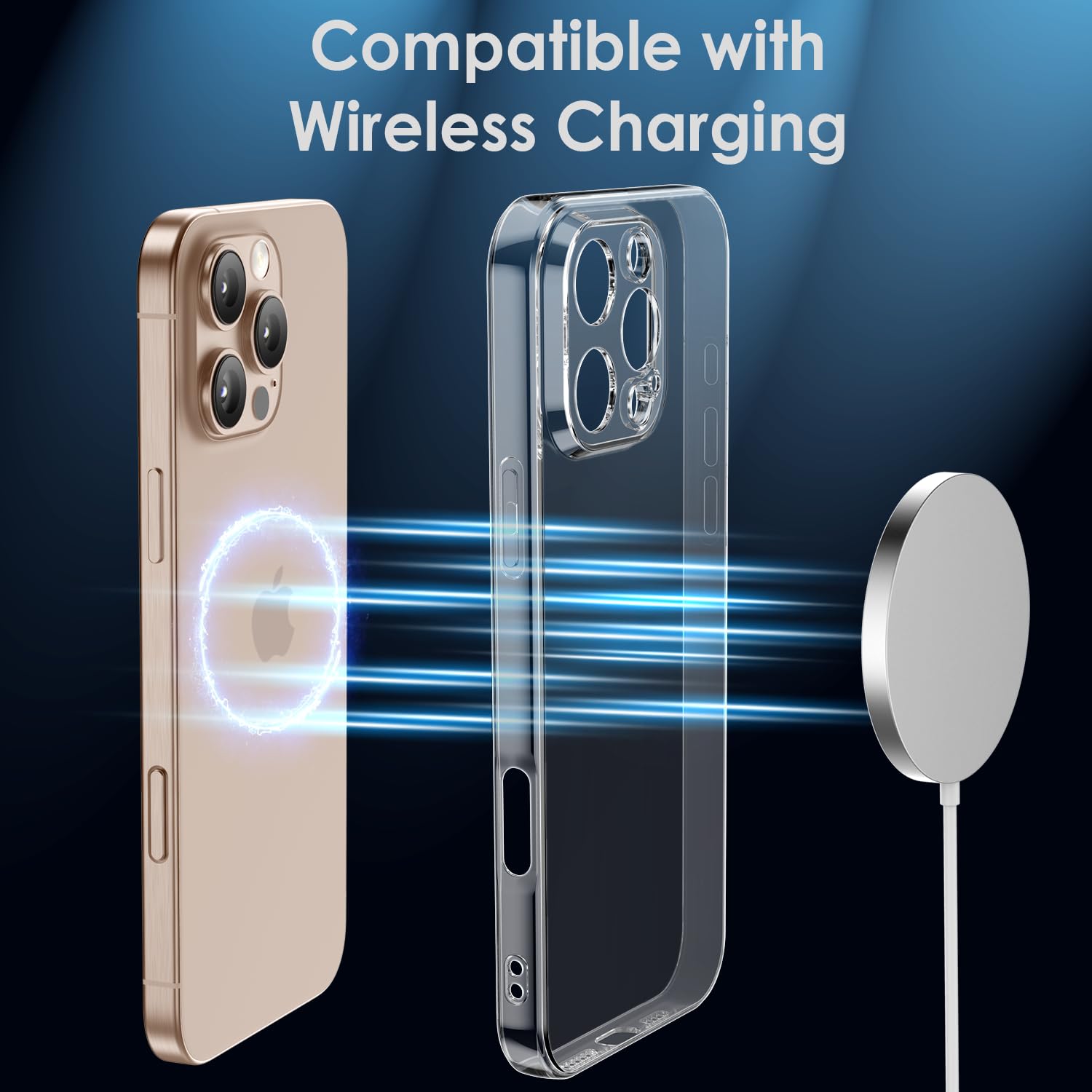 Shamo'S Clear Tpu Case For Iphone 16 Pro Max   Ultra Slim, Shockproof, Anti Yellowing, Scratch Resistant, Wireless Charging Comp