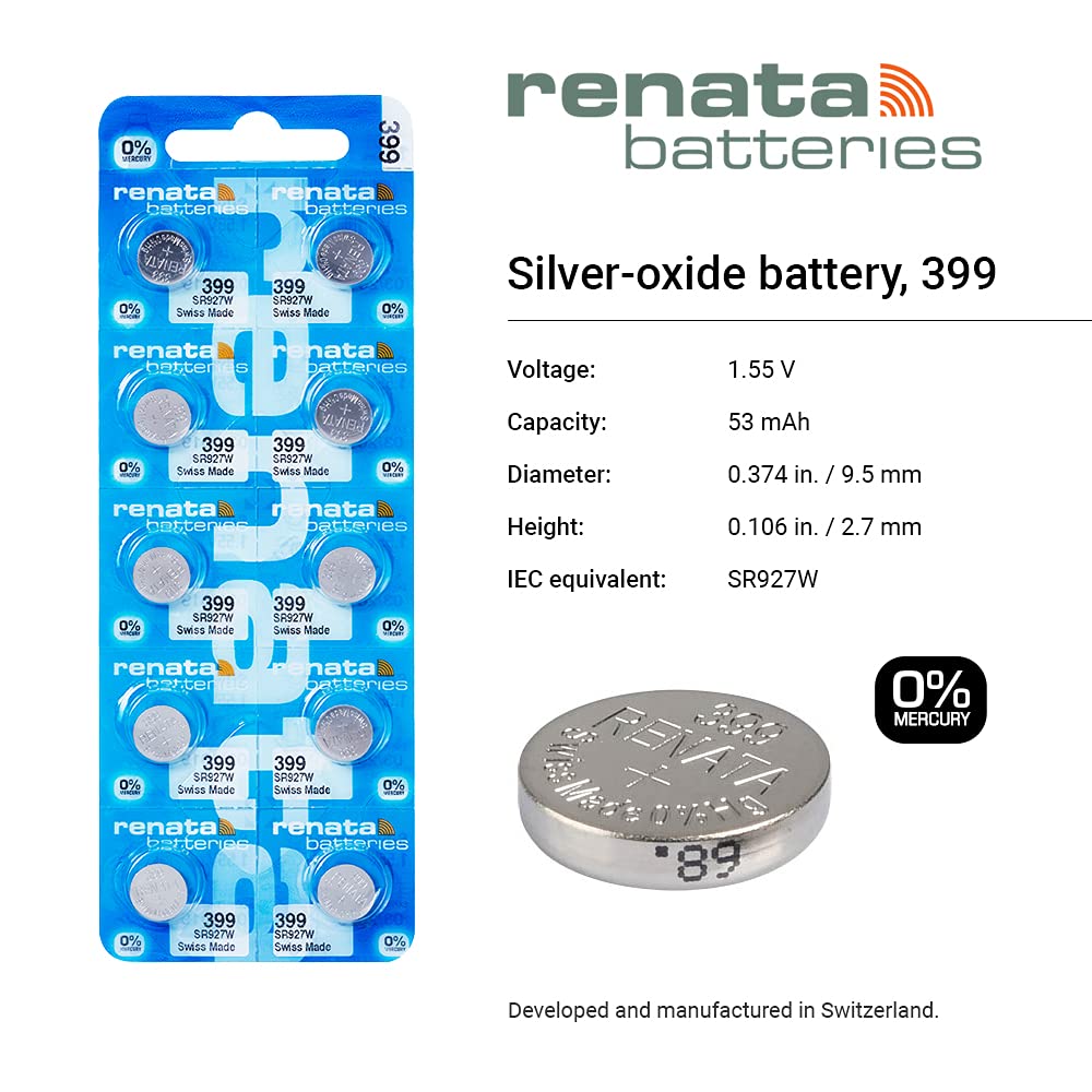 #399 Renata Watch Batteries 5Pcs