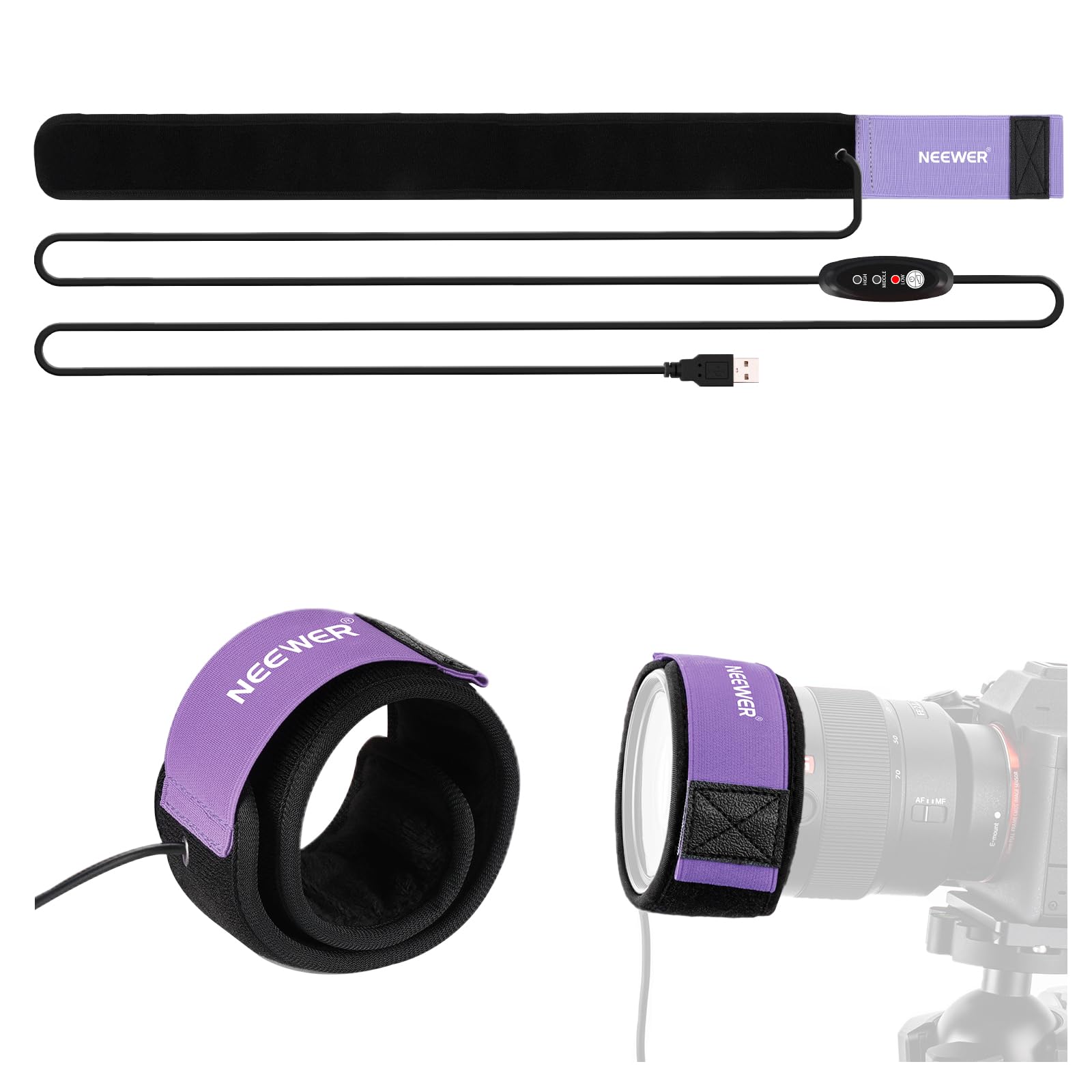 Neewer Usb Lens Heater, 20''/500Mm Lens Warmer With Fpc Fast Even Heating Tech For Dslr Camera Lens Telescope Astrophotography,