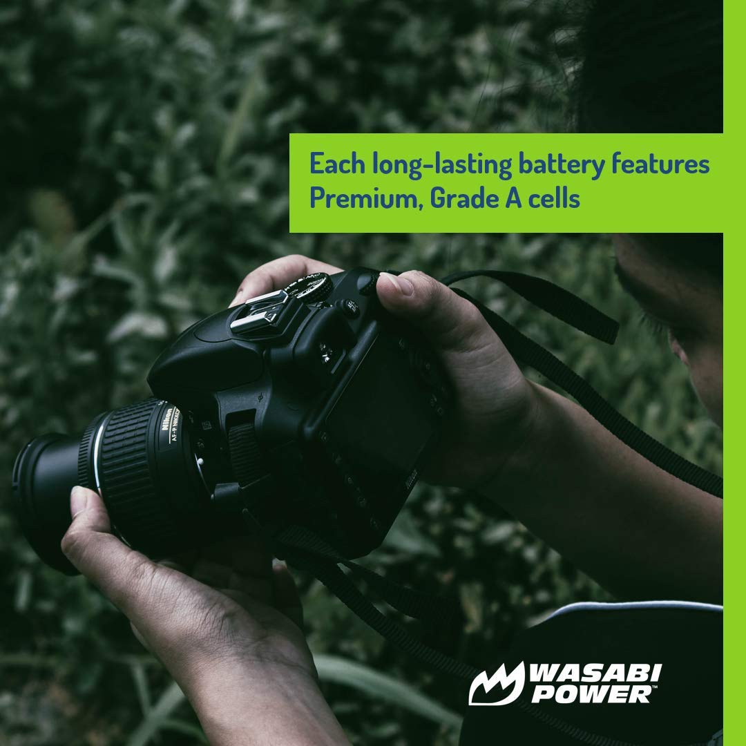 Wasabi Power Battery (2-Pack) And Charger For Nikon En-El14, En-El14A And Nikon P7000, P7100, P7700, P7800, D3100, D3200, D3300,