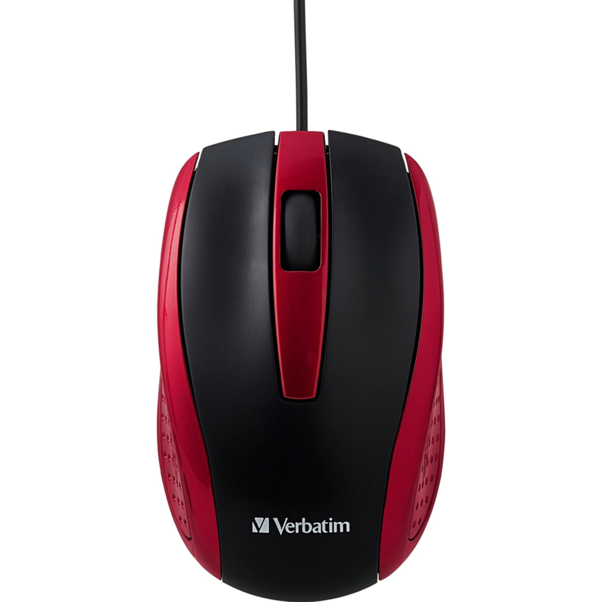 Verbatim Wired Usb Computer Mouse   Corded Usb Mouse For Laptops And Pcs   Right Or Left Hand Use, Red 99742, 1.4'' X 2.4'' X 3.