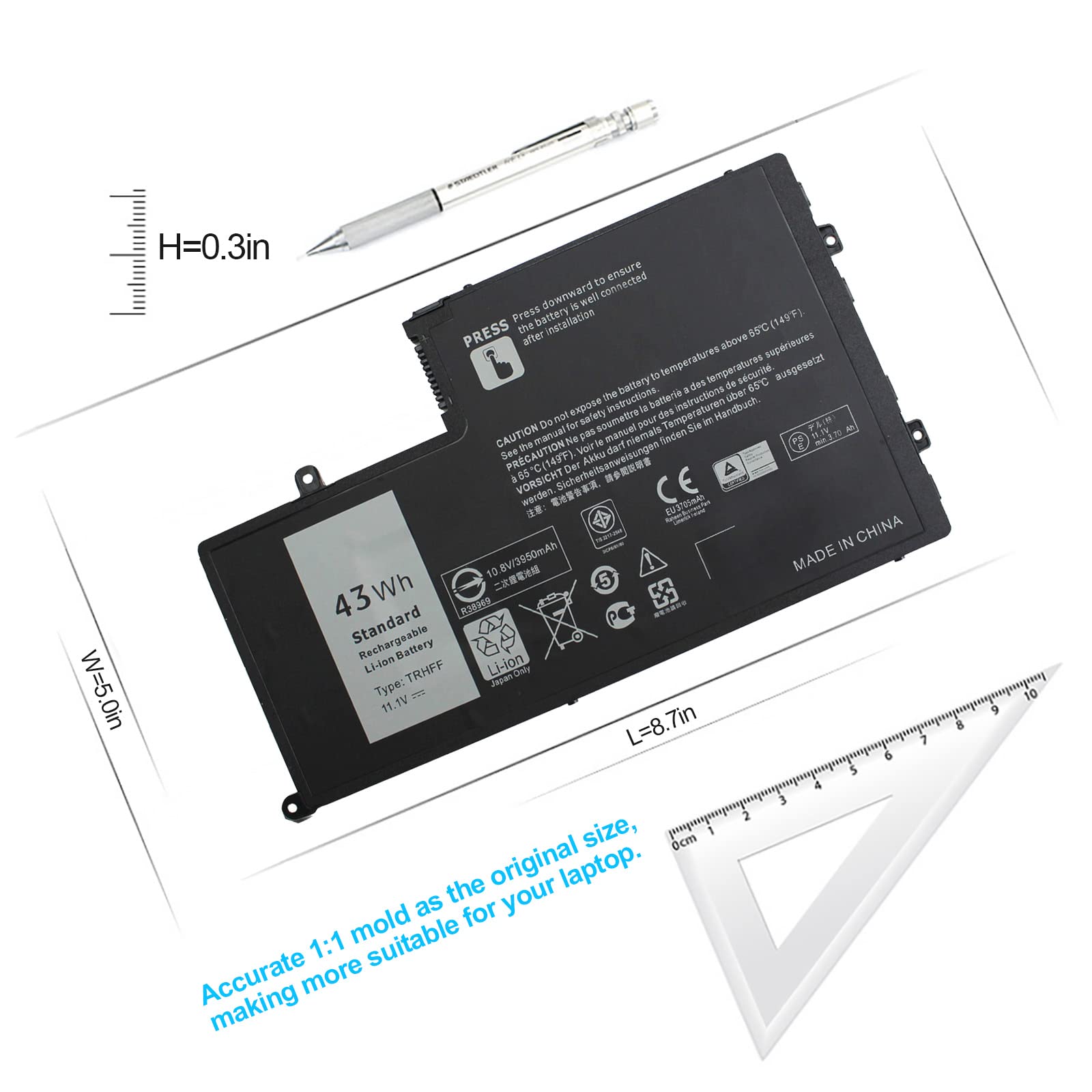 Trhff P39F P49G Notebook Battery For Dell Inspiron 14 15 5000 15 5547 5547 5548 5545 5542 5447 5445 5448 Dfvyn P39F 58Dp4 Vvmkc