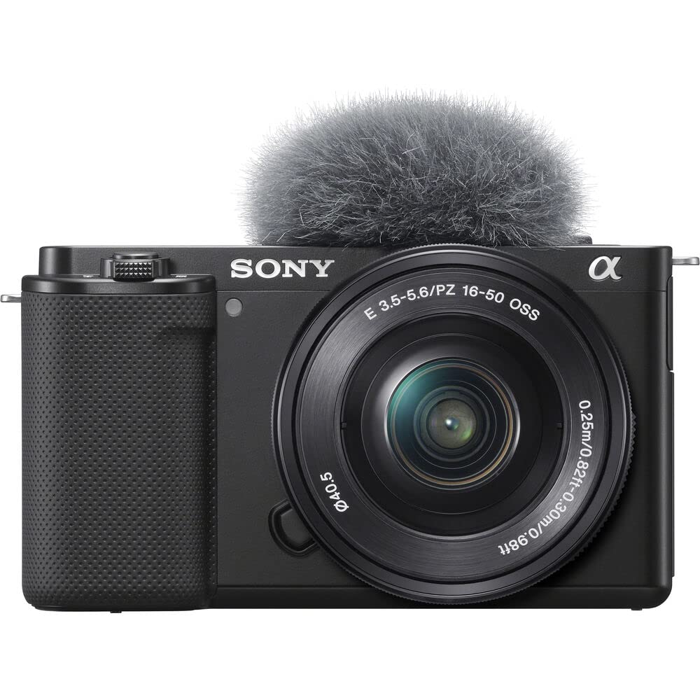 Sony Zv-E10 Mirrorless Camera With 16-50Mm Lens Black Ilczv-E10L/B, 64Gb Memory Card, Card Reader, Case, Flex Tripod, Memory Car